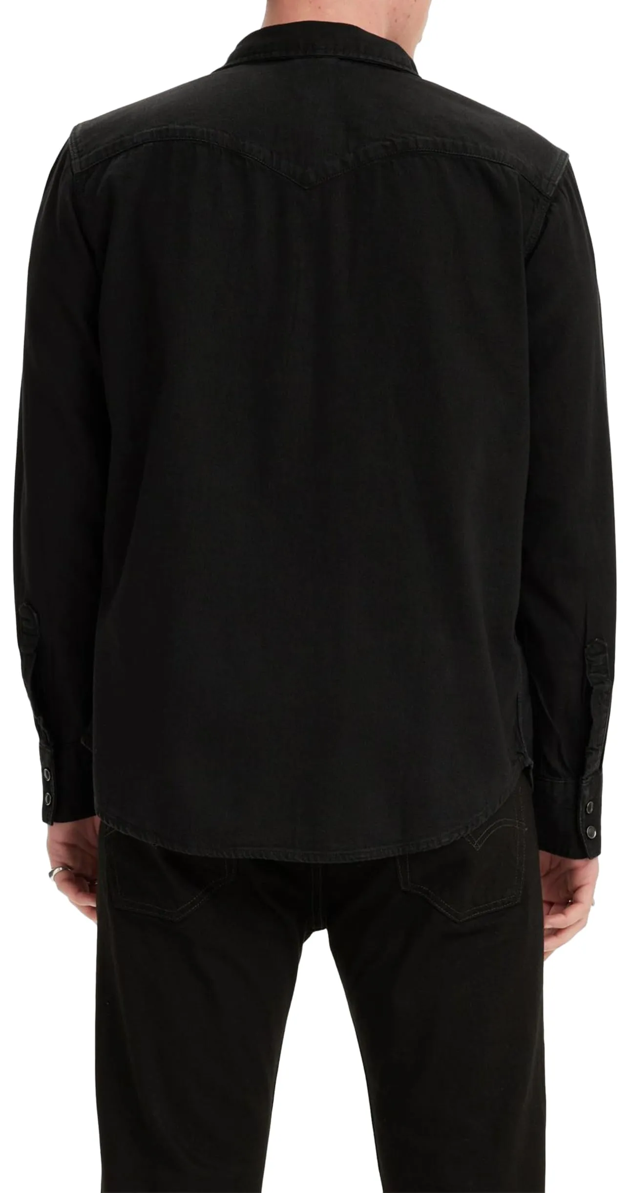Levi's Barstow Western Standard Shirt, Marble Black Denim Rinse, S - immagine 2