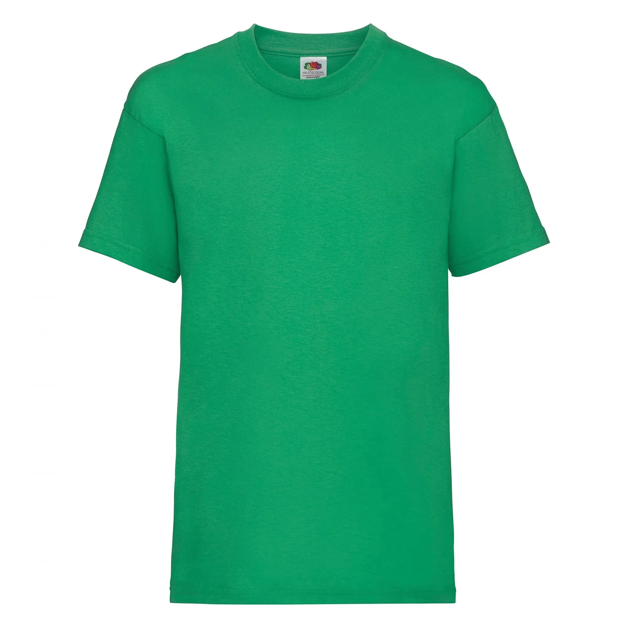 Fruit of the Loom Maglietta 100% Cotone Bambini, Confezione da 2, 9-11 anni, Verde Kelly - immagine 1