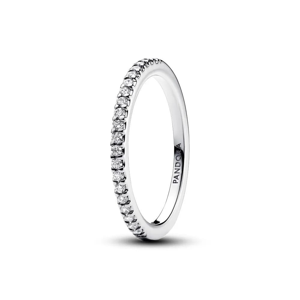 Pandora Timeless Anello Eternity in Argento Sterling con Zirconia Cubica Trasparente, 48 - immagine 2