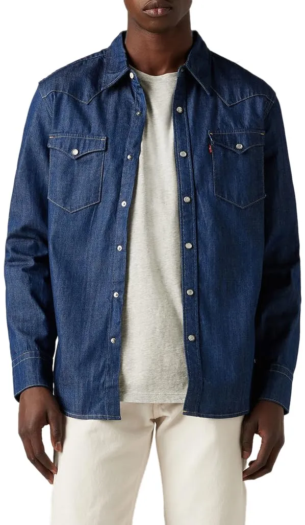 Levi's Barstow Western Standard Shirt, Indigo Rinse, XXL - immagine 2