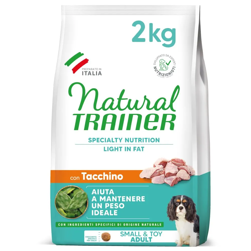 Trainer Natural Ideal Weight Small & Toy Adult Dog Food with Turkey, 2kg - immagine 1