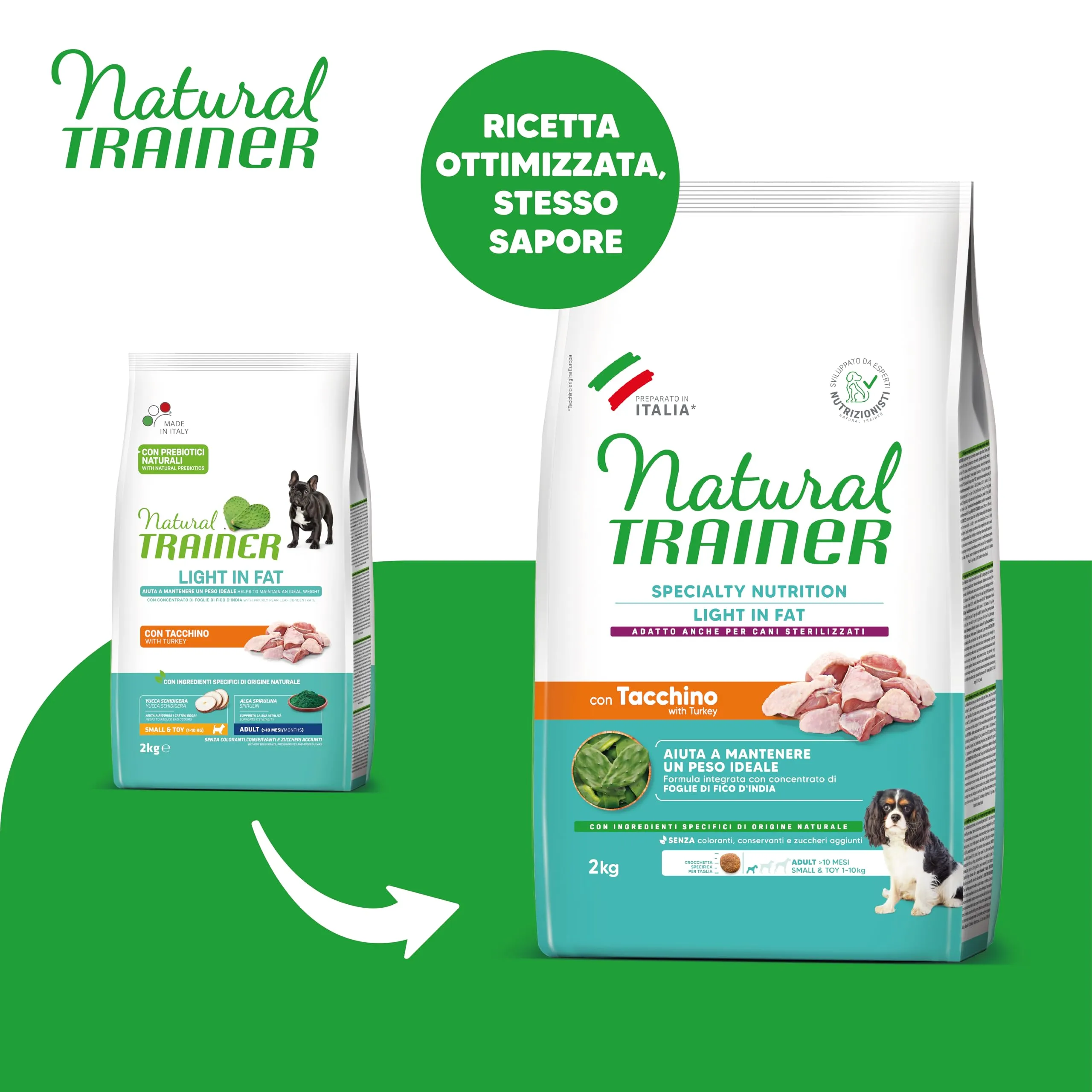 Trainer Natural Ideal Weight Small & Toy Adult Dog Food with Turkey, 2kg - immagine 2