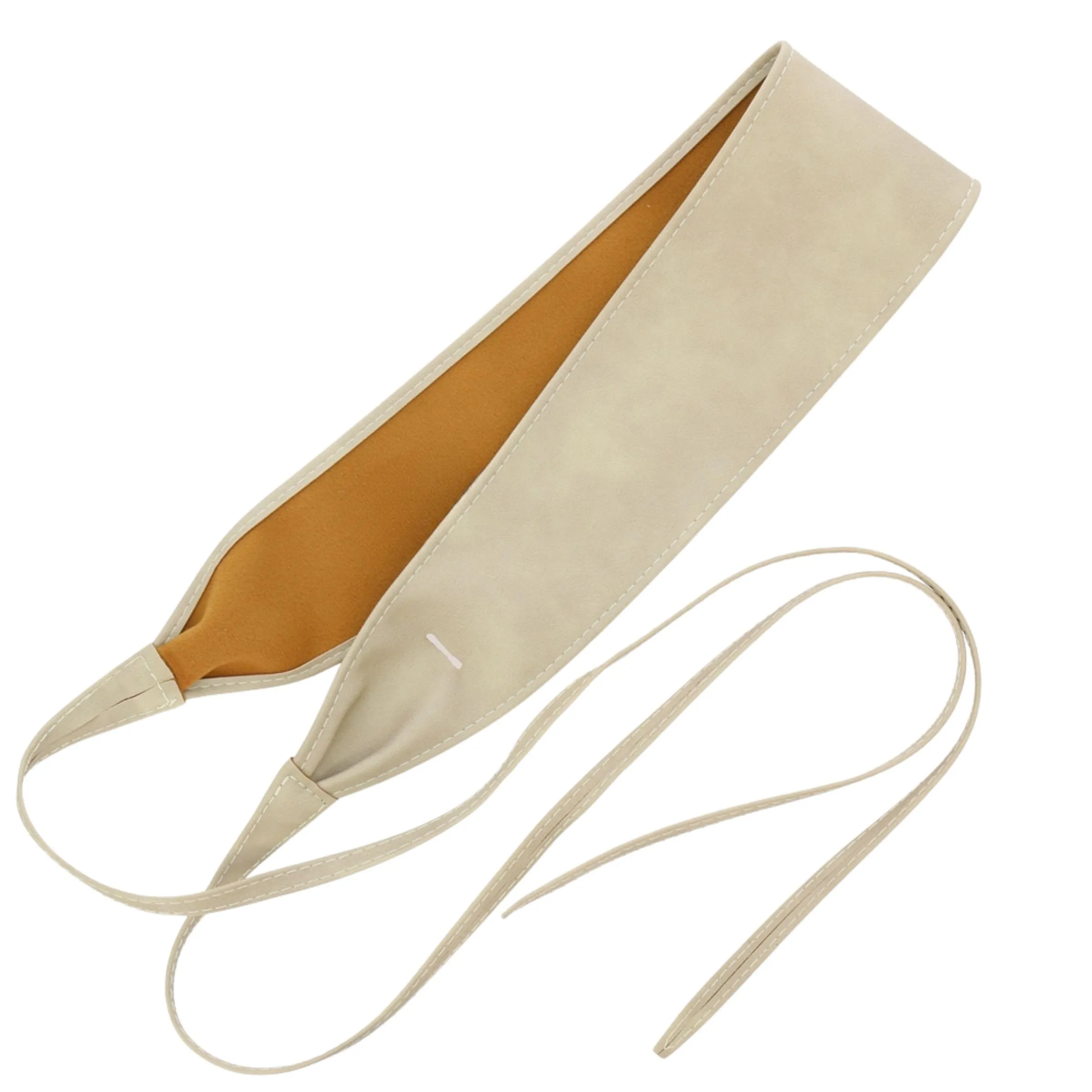 FASHIONGEN Cintura Obi da donna in similpelle, Tan beige, 2XL - immagine 4