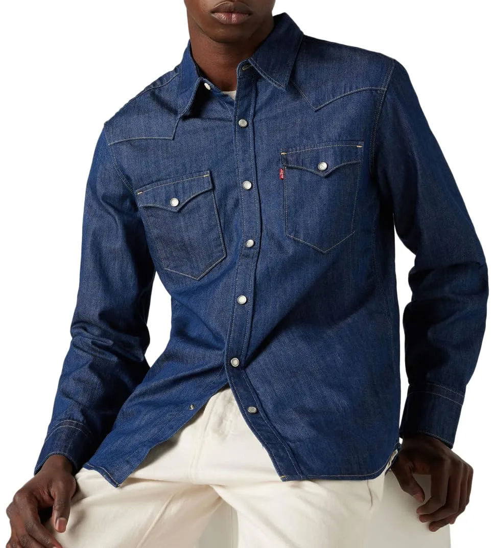 Levi's Barstow Western Standard Shirt, Indigo Rinse, M - immagine 1