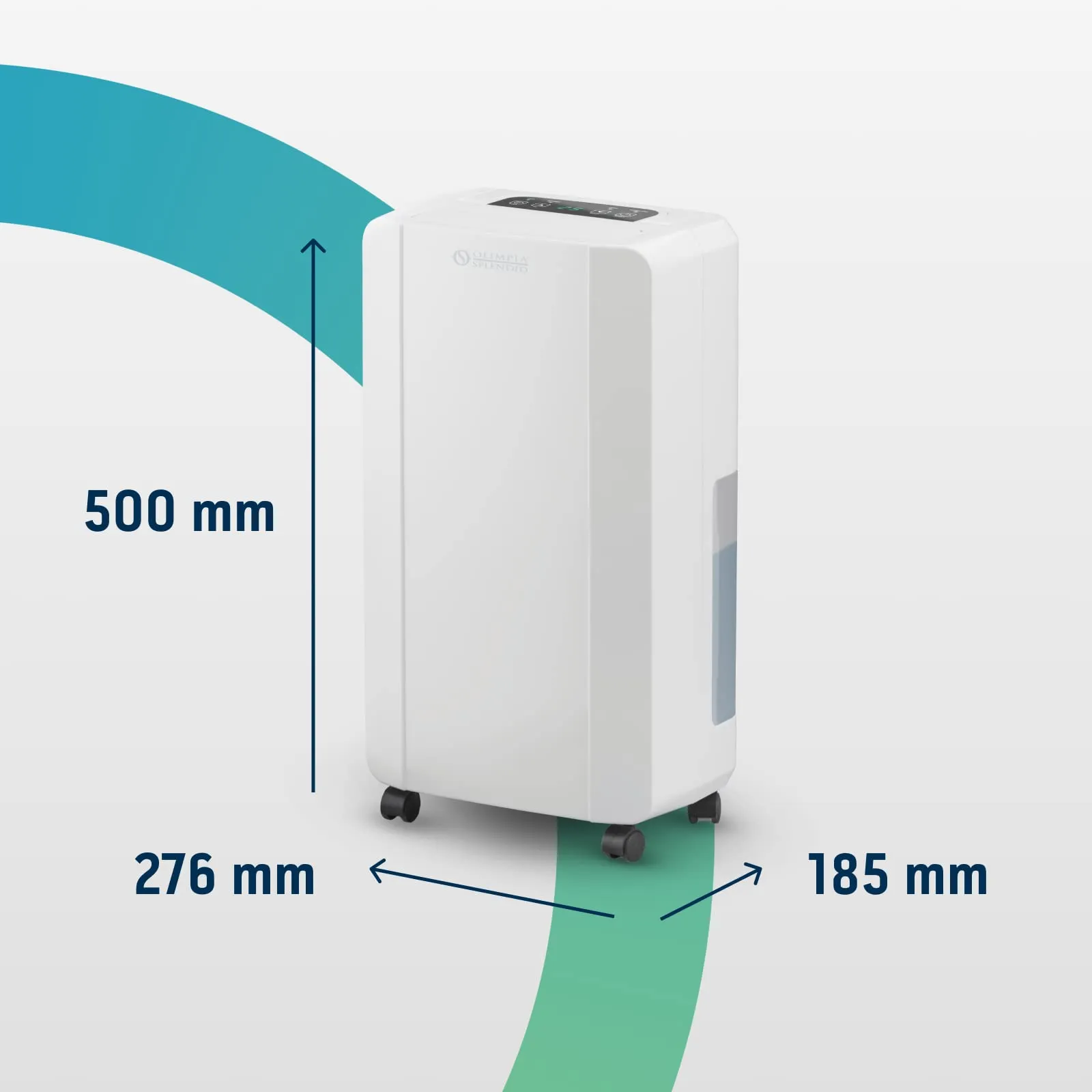 Olimpia Splendid Aquaria Slim 14 P Deumidificatore Portatile, 14 l/24h, fino a 65 m³, Tanica 2 l Estraibile, Timer 24h - immagine 5