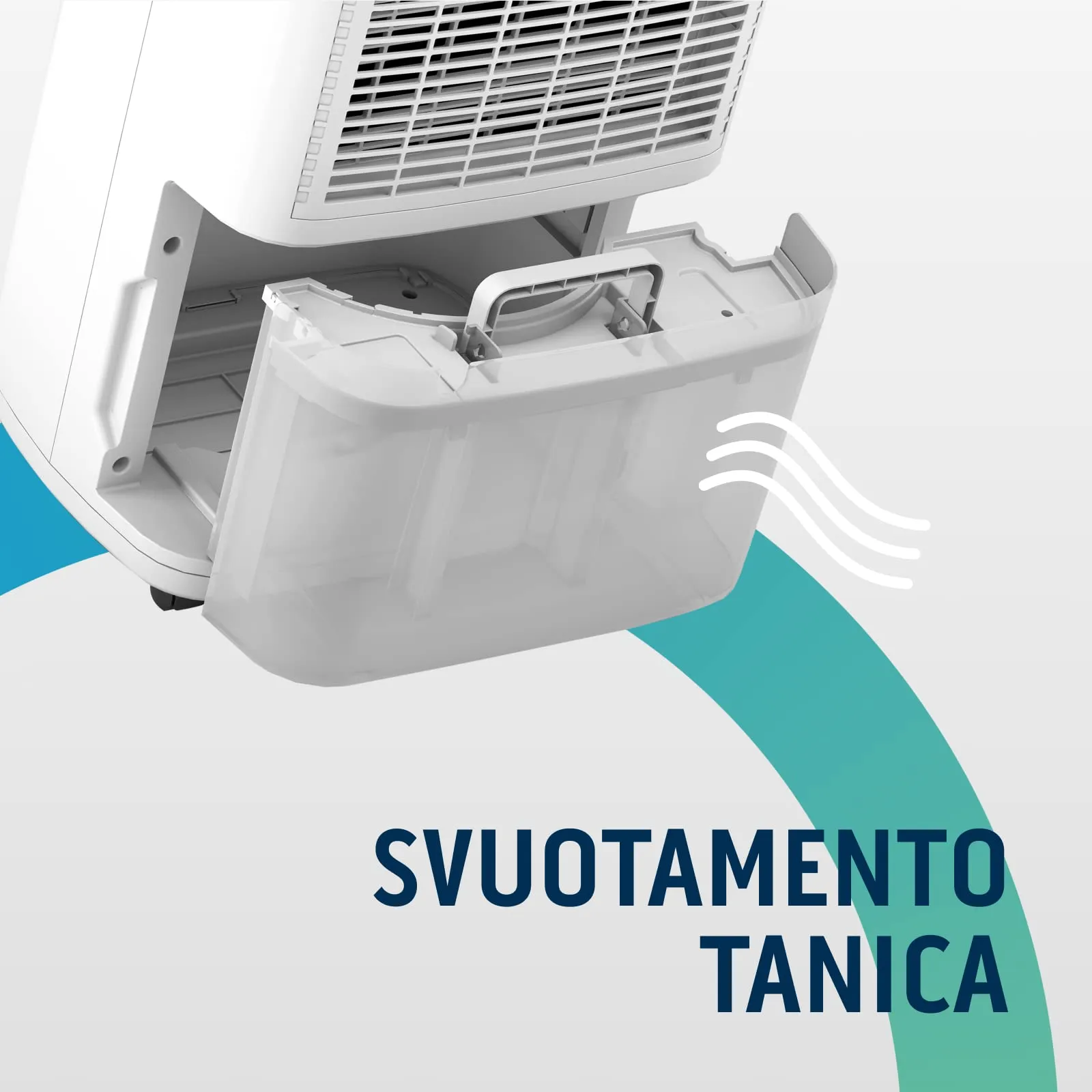 Olimpia Splendid Aquaria Slim 14 P Deumidificatore Portatile, 14 l/24h, fino a 65 m³, Tanica 2 l Estraibile, Timer 24h - immagine 6