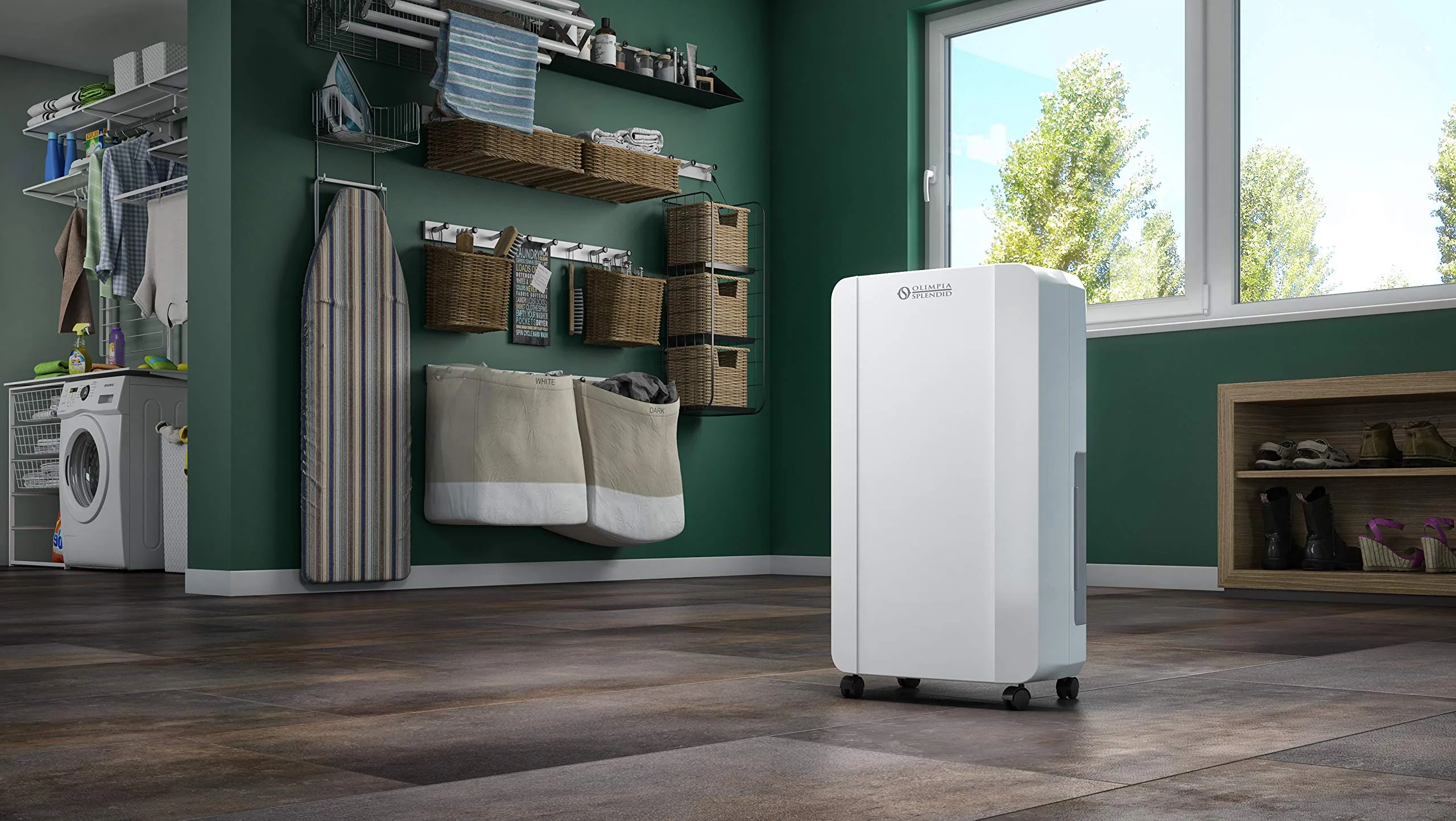Olimpia Splendid Aquaria Slim 14 P Deumidificatore Portatile, 14 l/24h, fino a 65 m³, Tanica 2 l Estraibile, Timer 24h - immagine 8