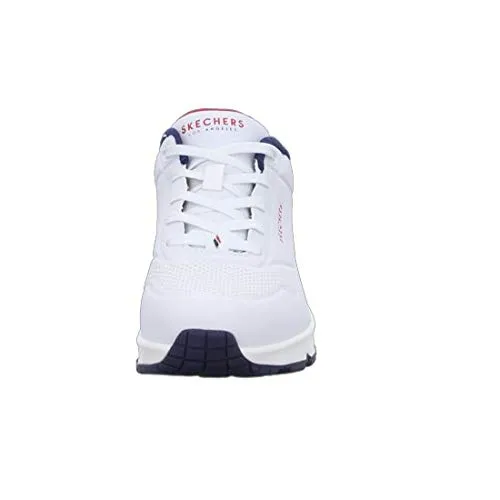 Skechers Uno Stand On Air Donna, White Durabuck Navy Red Trim, 39 EU - immagine 9