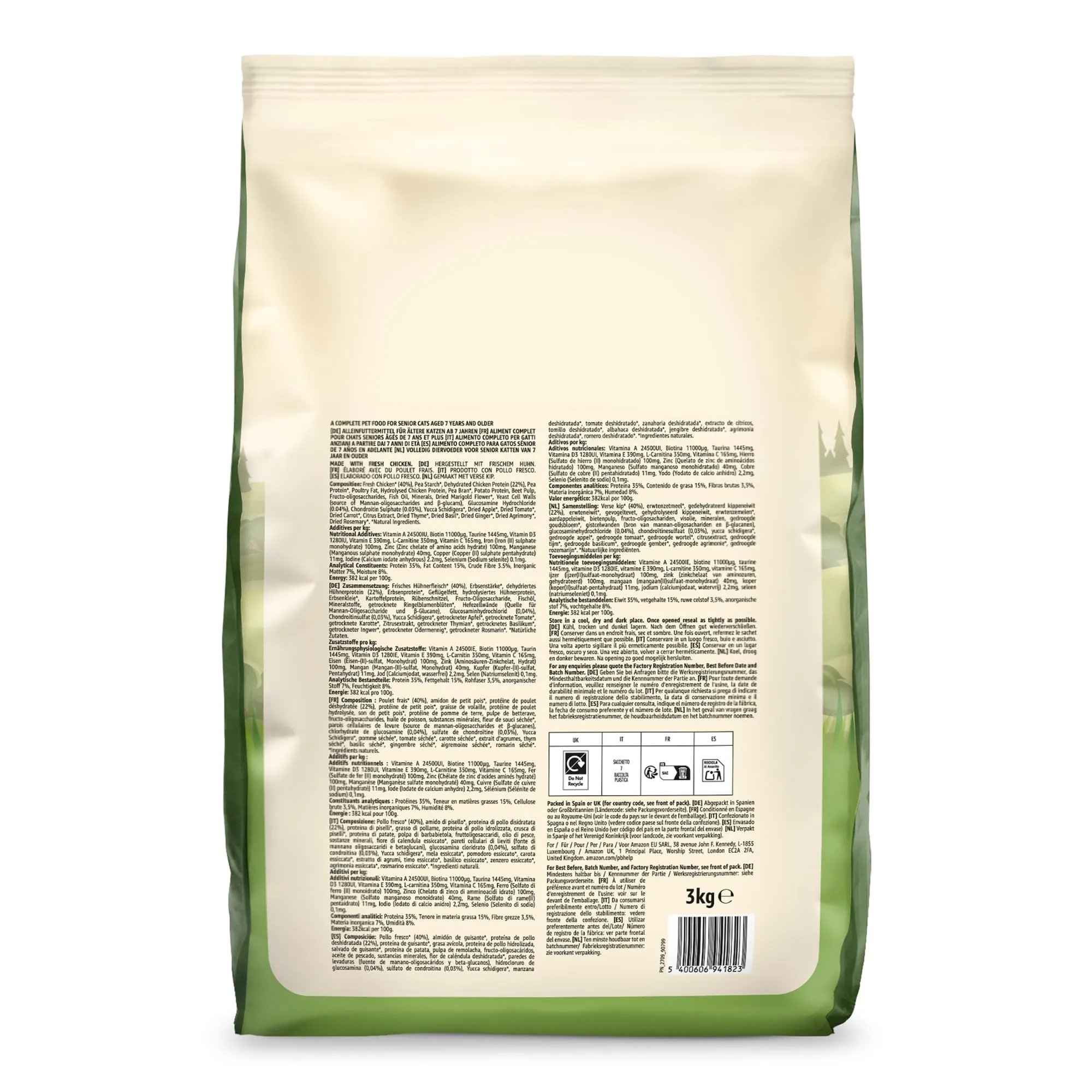 by Amazon Grainfree Recipe Dry Cat Food Senior with Fresh Chicken, 3kg - immagine 8