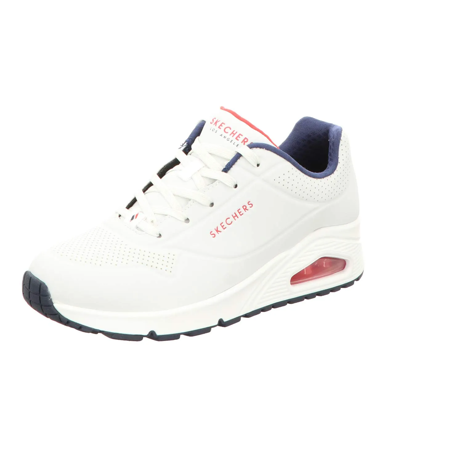 Skechers Uno Stand On Air Donna - White Durabuck Navy Red Trim - 38 EU - immagine 2