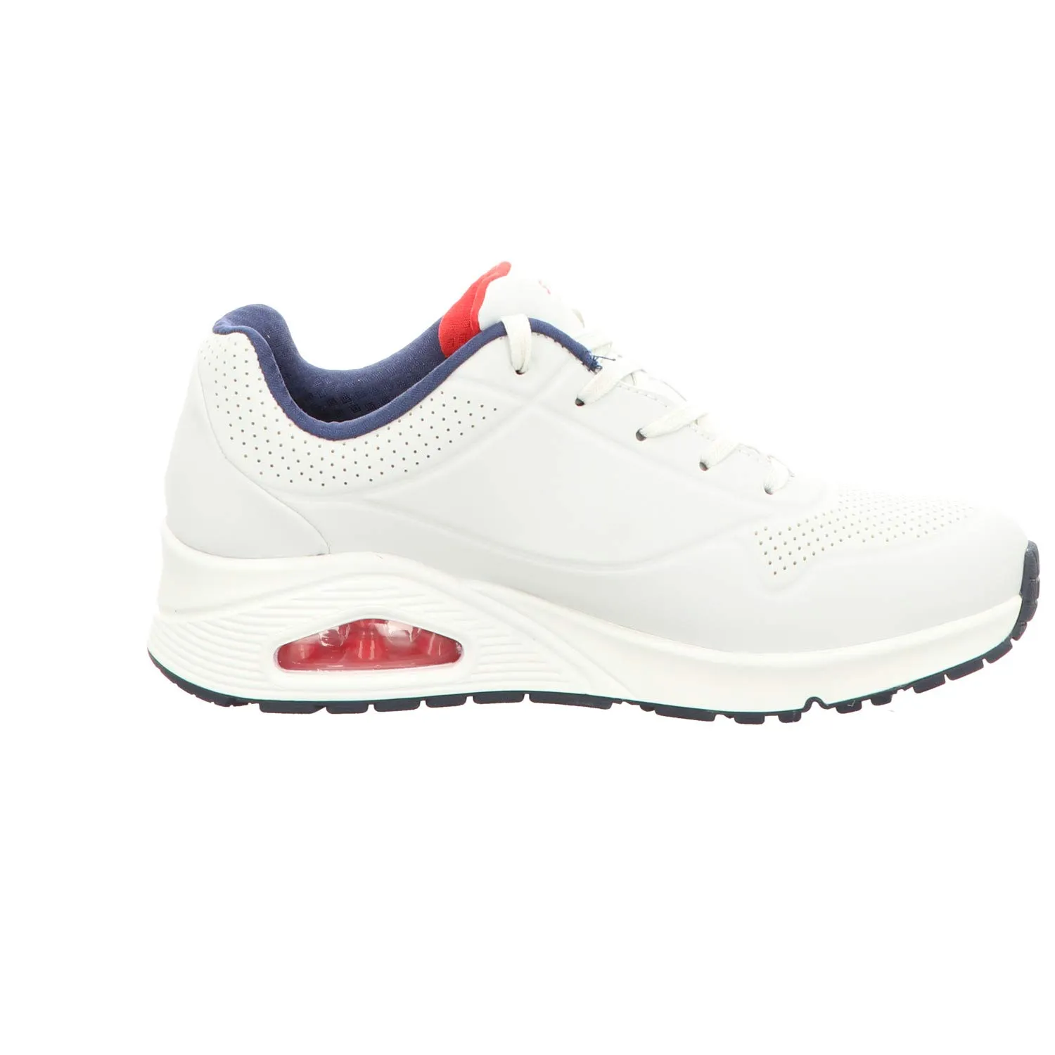 Skechers Uno Stand On Air Donna - White Durabuck Navy Red Trim - 38 EU - immagine 6