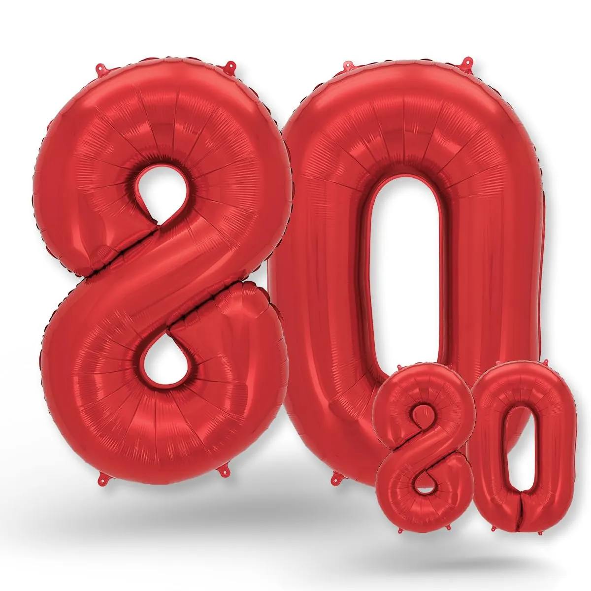 FUNXGO Palloncino Numero 80 Rosso - immagine 1