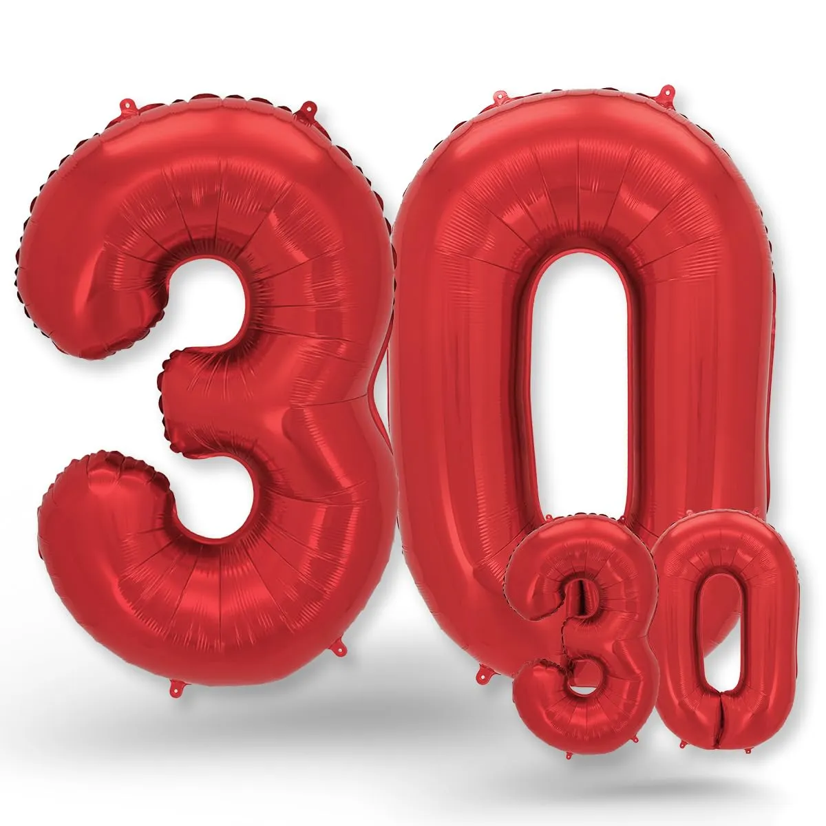 FUNXGO Palloncino Numero 30 Rosso - immagine 1