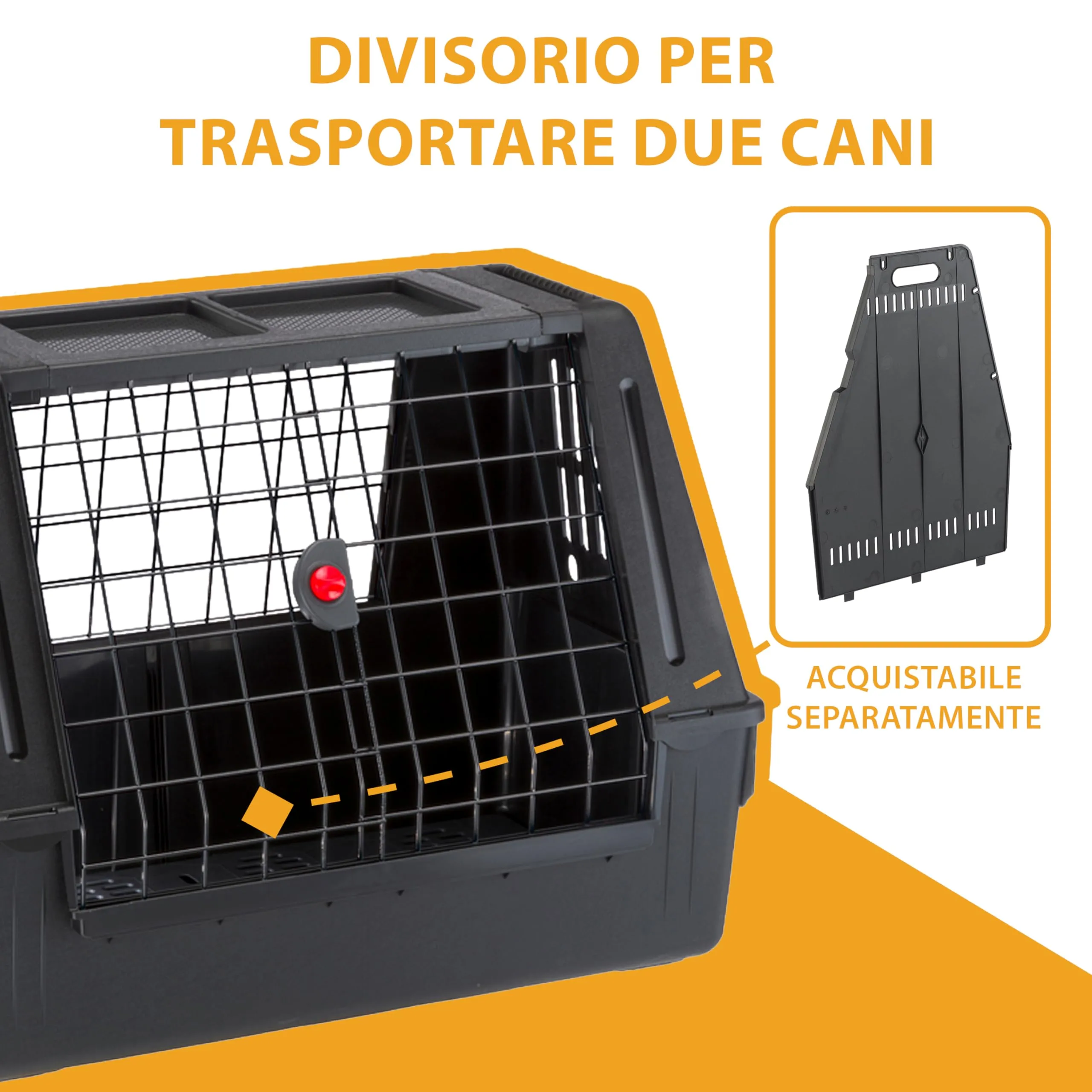Ferplast Atlas Car 80 Scenic Trasportino per Cani da Auto, 82 x 51 x 61 cm, Max 20 kg - immagine 7