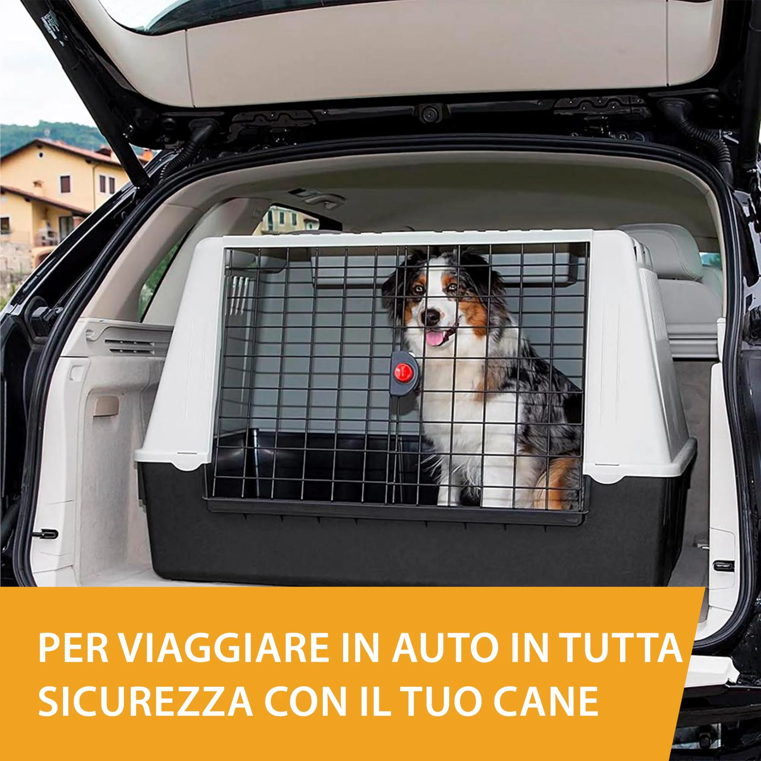 Ferplast Atlas Car 80 Trasportino per Cani da Auto, 82 x 51 x 61 cm, Max 20 kg - immagine 2