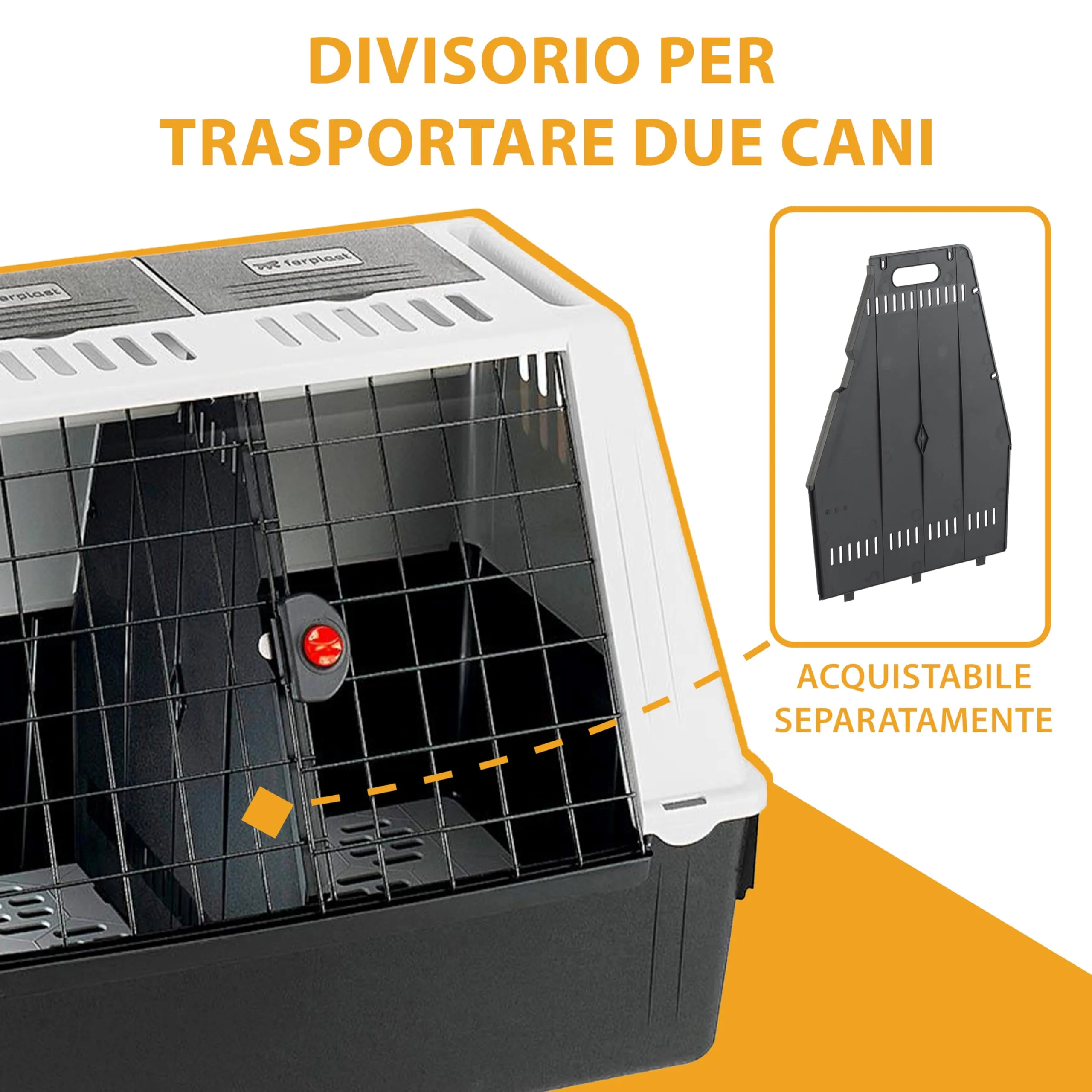Ferplast Atlas Car 80 Trasportino per Cani da Auto, 82 x 51 x 61 cm, Max 20 kg - immagine 7