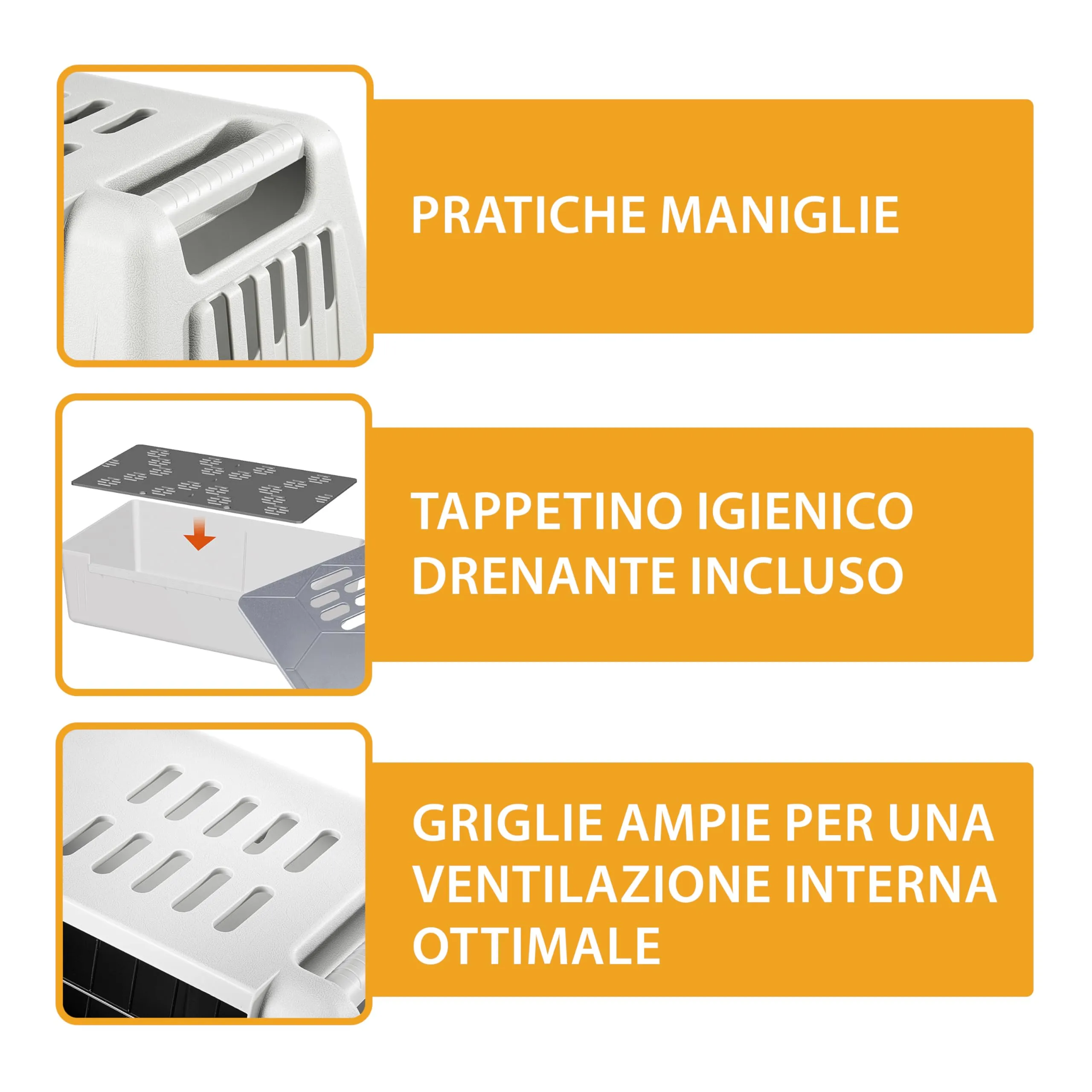 Ferplast Atlas Car Mini Trasportino per Cani da Auto, 72 x 41 x 51 cm, Max 10 kg - immagine 4