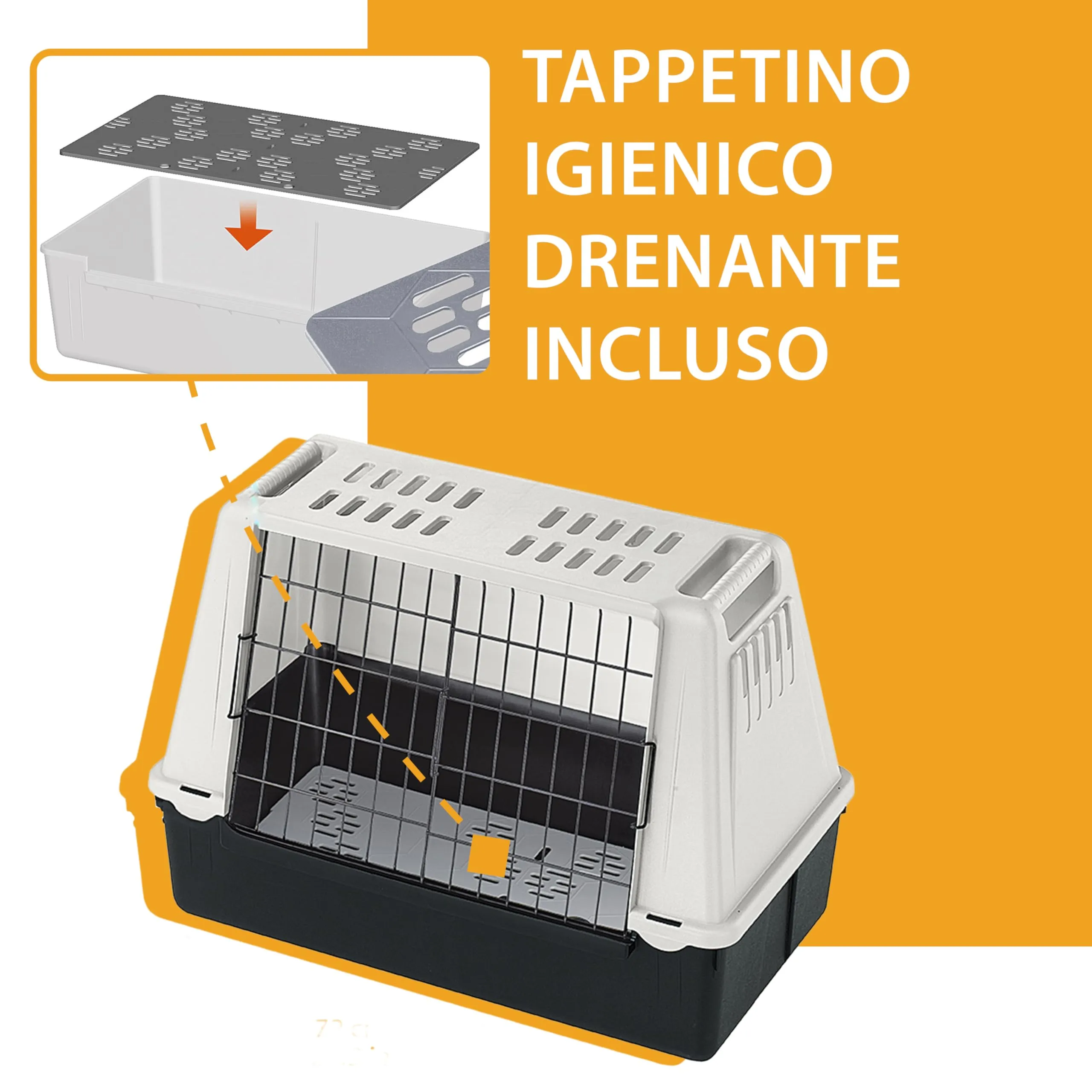 Ferplast Atlas Car Mini Trasportino per Cani da Auto, 72 x 41 x 51 cm, Max 10 kg - immagine 7