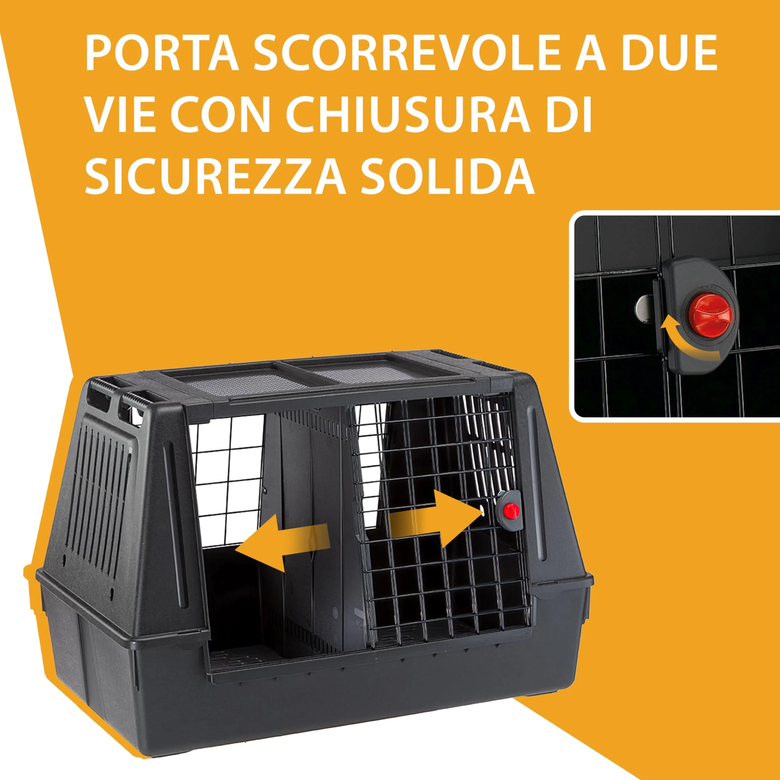 Ferplast Atlas Car 100 Scenic Trasportino per Cani da Auto, 100 x 60 x 66 cm, Max 40 kg - immagine 6