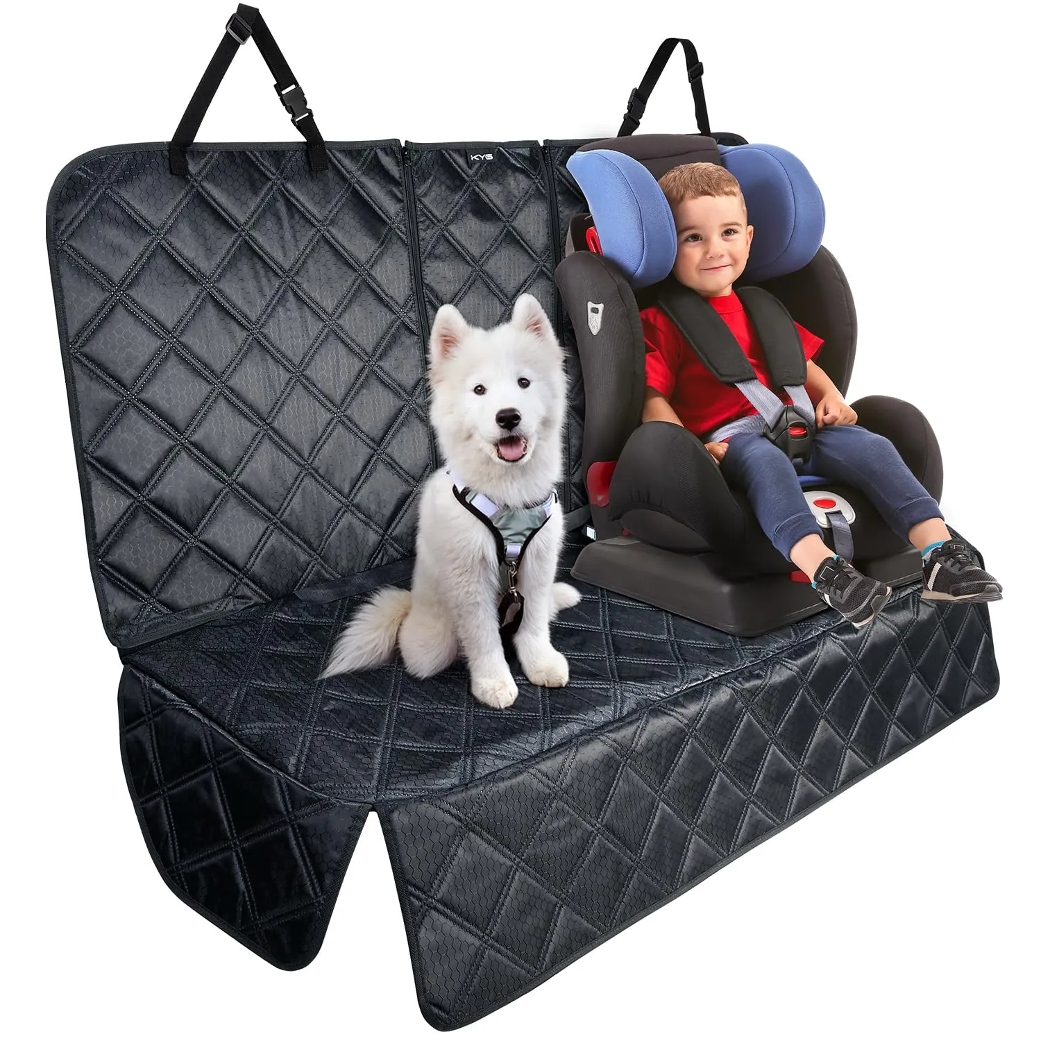 KYG Coprisedile Auto per Cani Antiscivolo e Antigraffio per Sedili Posteriori, Auto, SUV, Camion - immagine 1