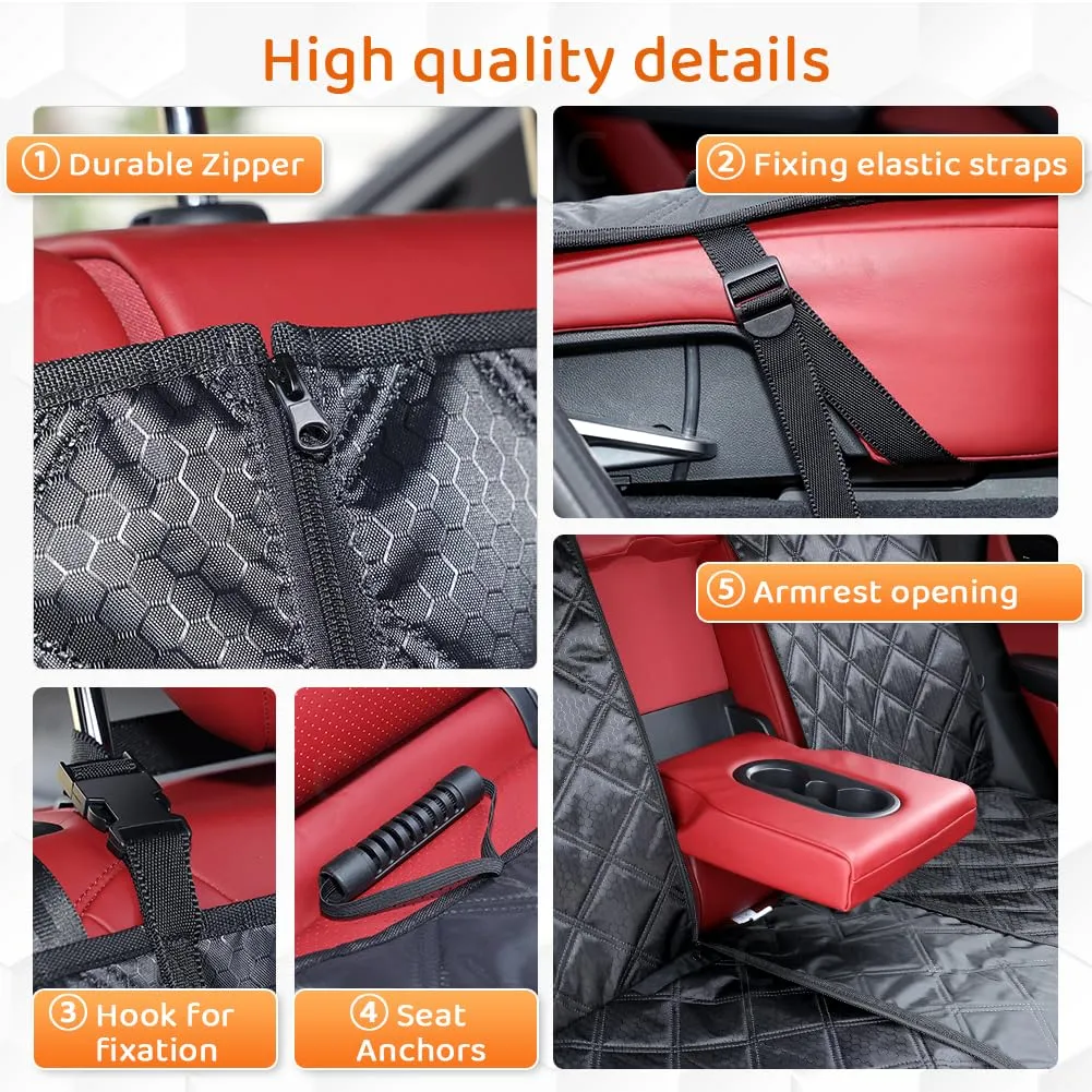 KYG Coprisedile Auto per Cani Antiscivolo e Antigraffio per Sedili Posteriori, Auto, SUV, Camion - immagine 7