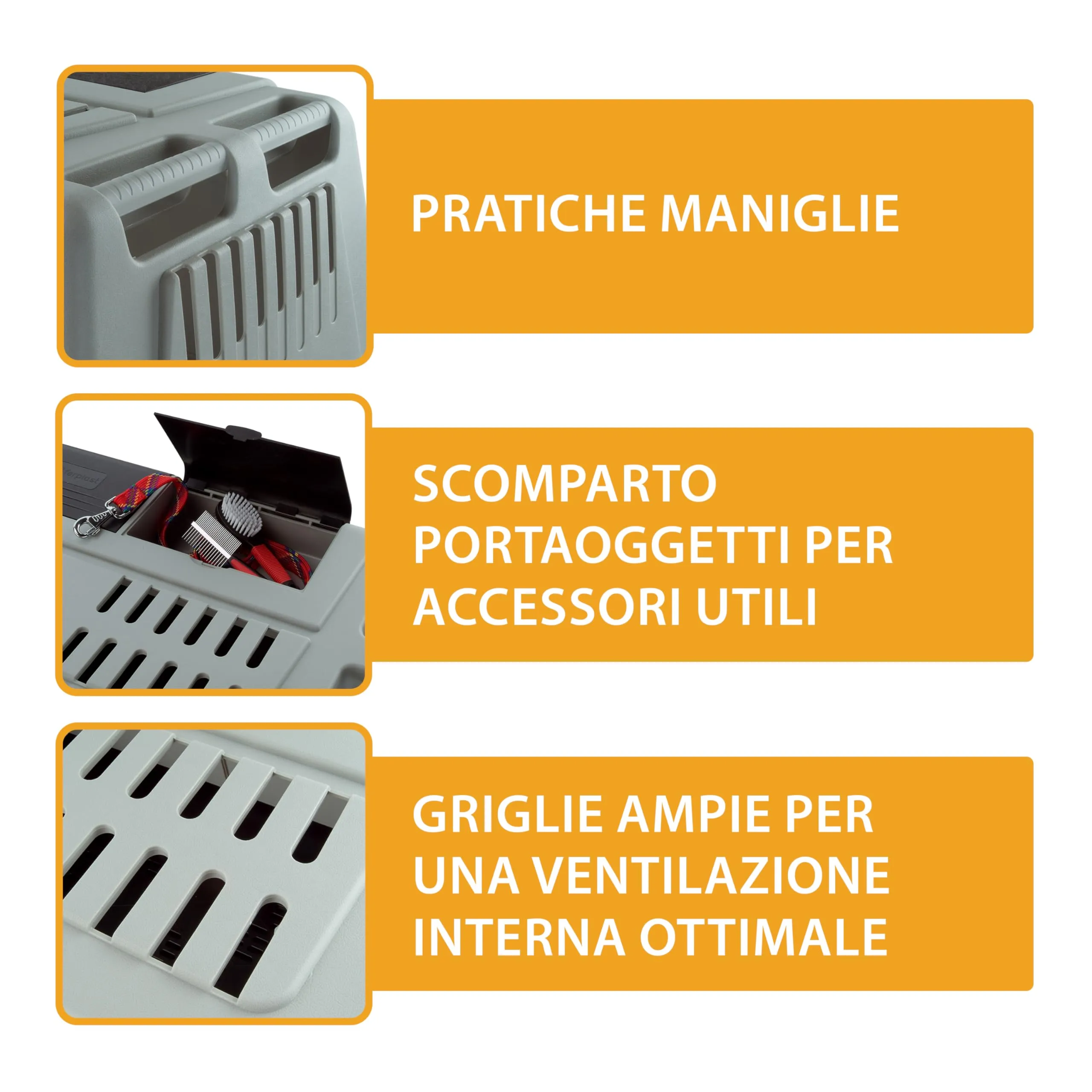 Ferplast Atlas Car 80 Scenic SE Trasportino per Cani da Auto, 82 x 51 x 61 cm, Max 20 kg - immagine 4