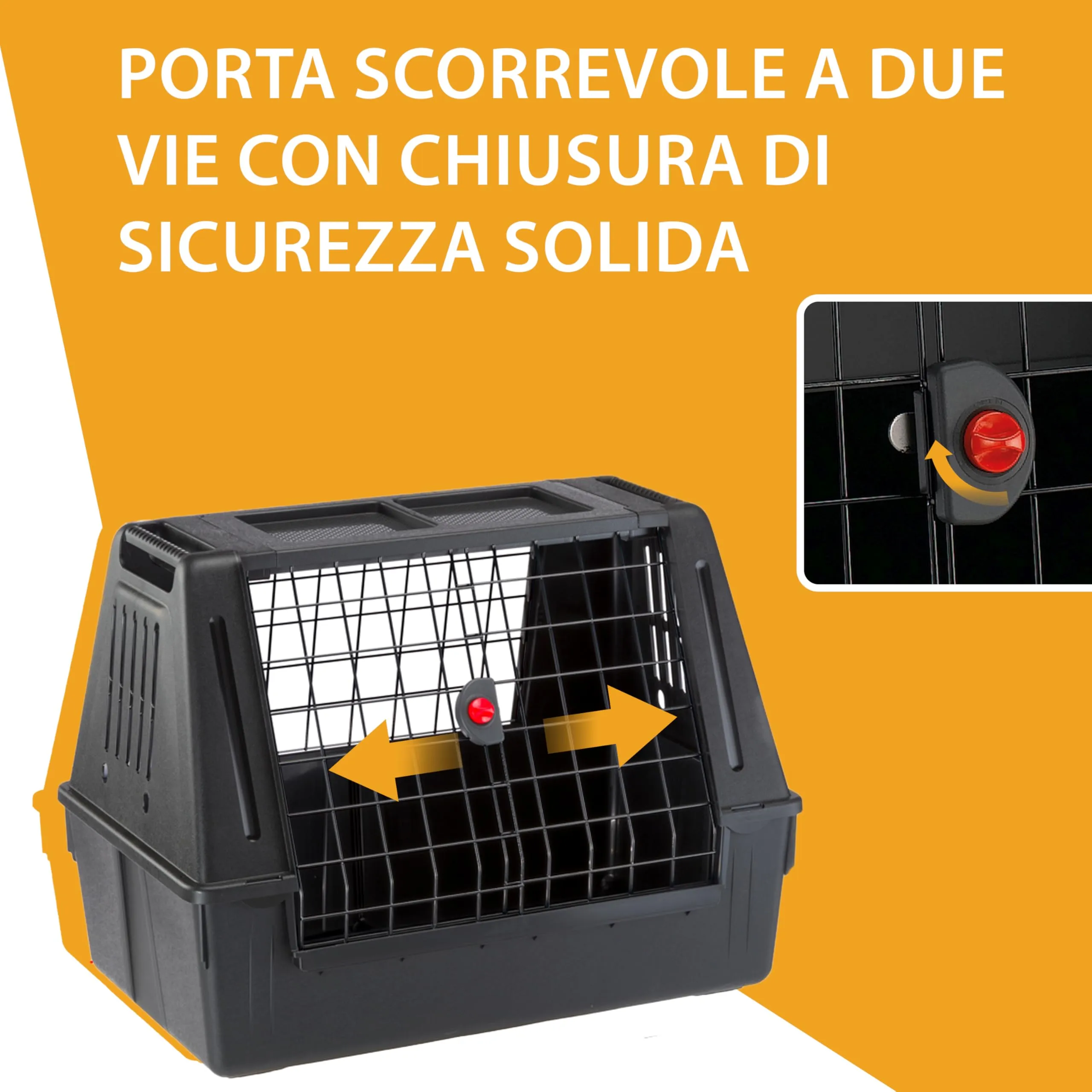 Ferplast Atlas Car 80 Scenic SE Trasportino per Cani da Auto, 82 x 51 x 61 cm, Max 20 kg - immagine 5