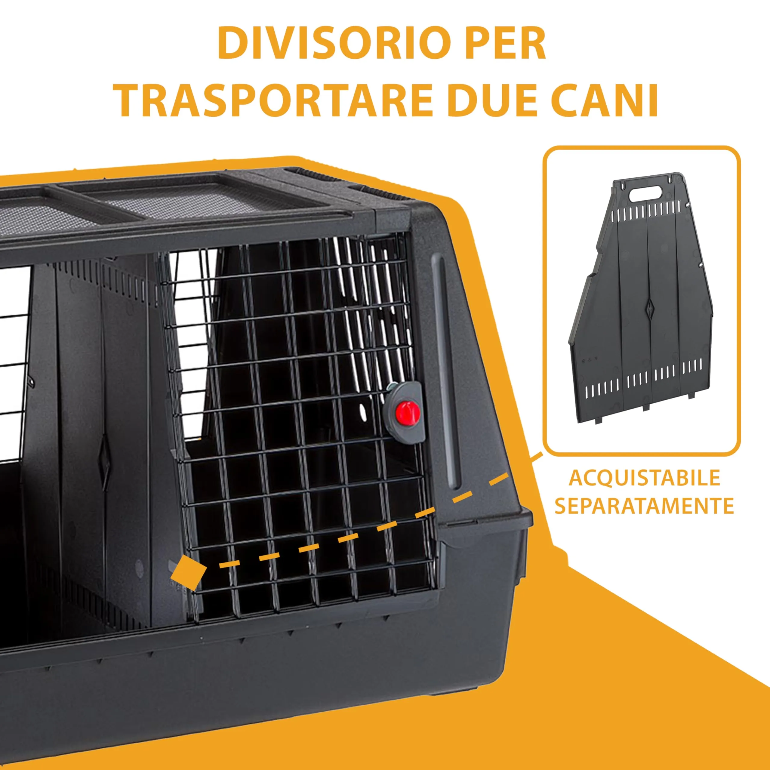 Ferplast Atlas Car 80 Scenic SE Trasportino per Cani da Auto, 82 x 51 x 61 cm, Max 20 kg - immagine 6