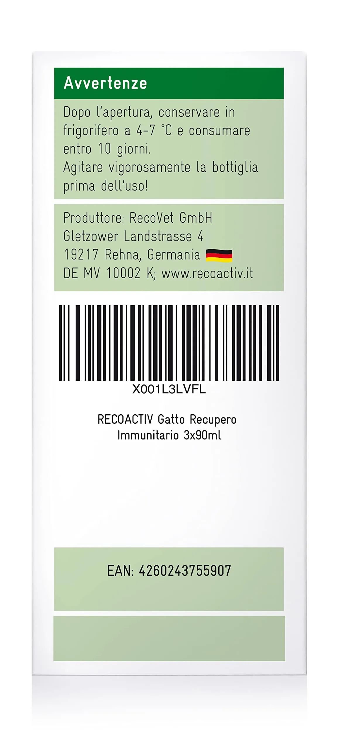 RECOACTIV Recovery Immun Gatti, 3x90ml - immagine 4