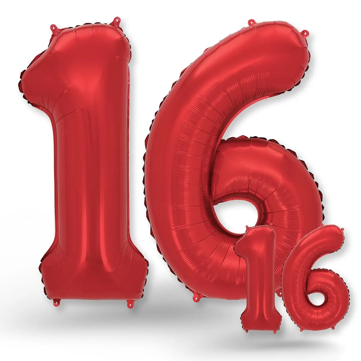 FUNXGO Palloncino Numero 16 Rosso - immagine 1
