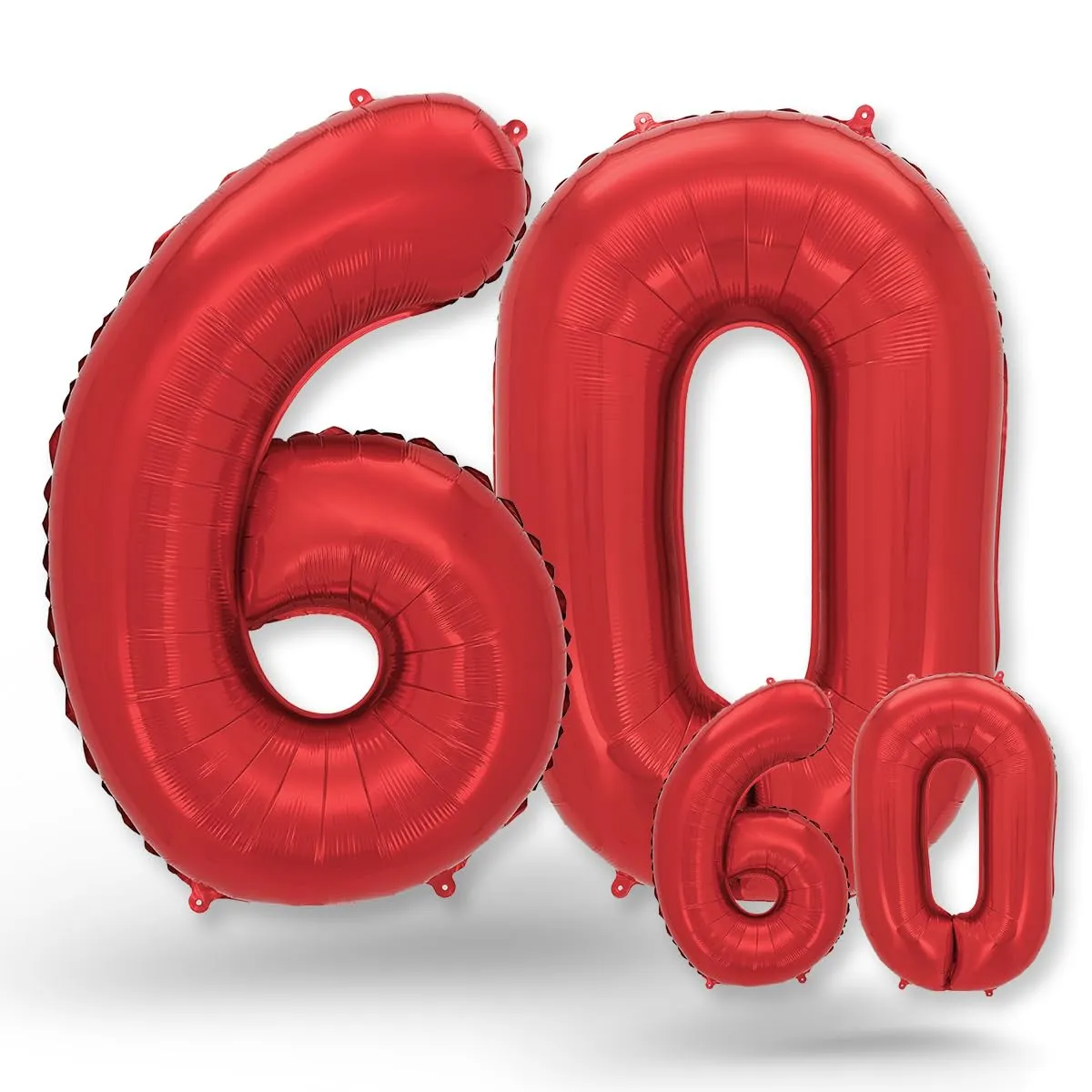 FUNXGO Palloncino Numero 60 Rosso - immagine 1