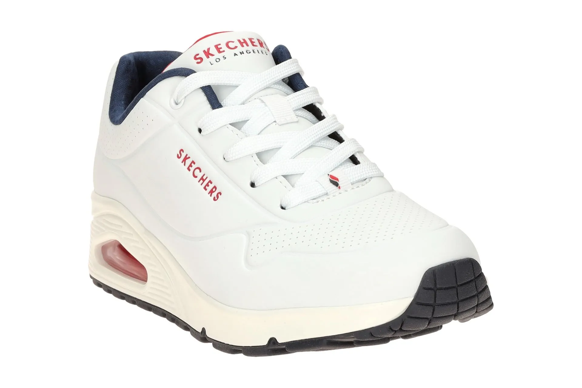 Skechers Uno Stand On Air, White Durabuck Navy Red Trim, 39.5 EU - immagine 4