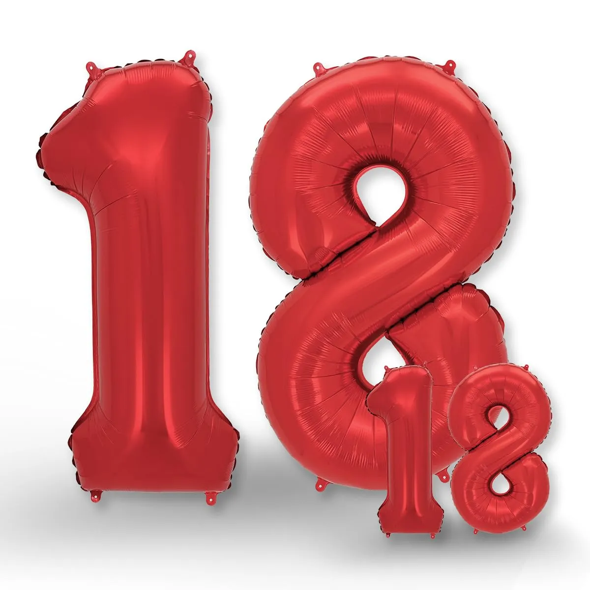 FUNXGO Palloncino Numero 18 Rosso - immagine 1