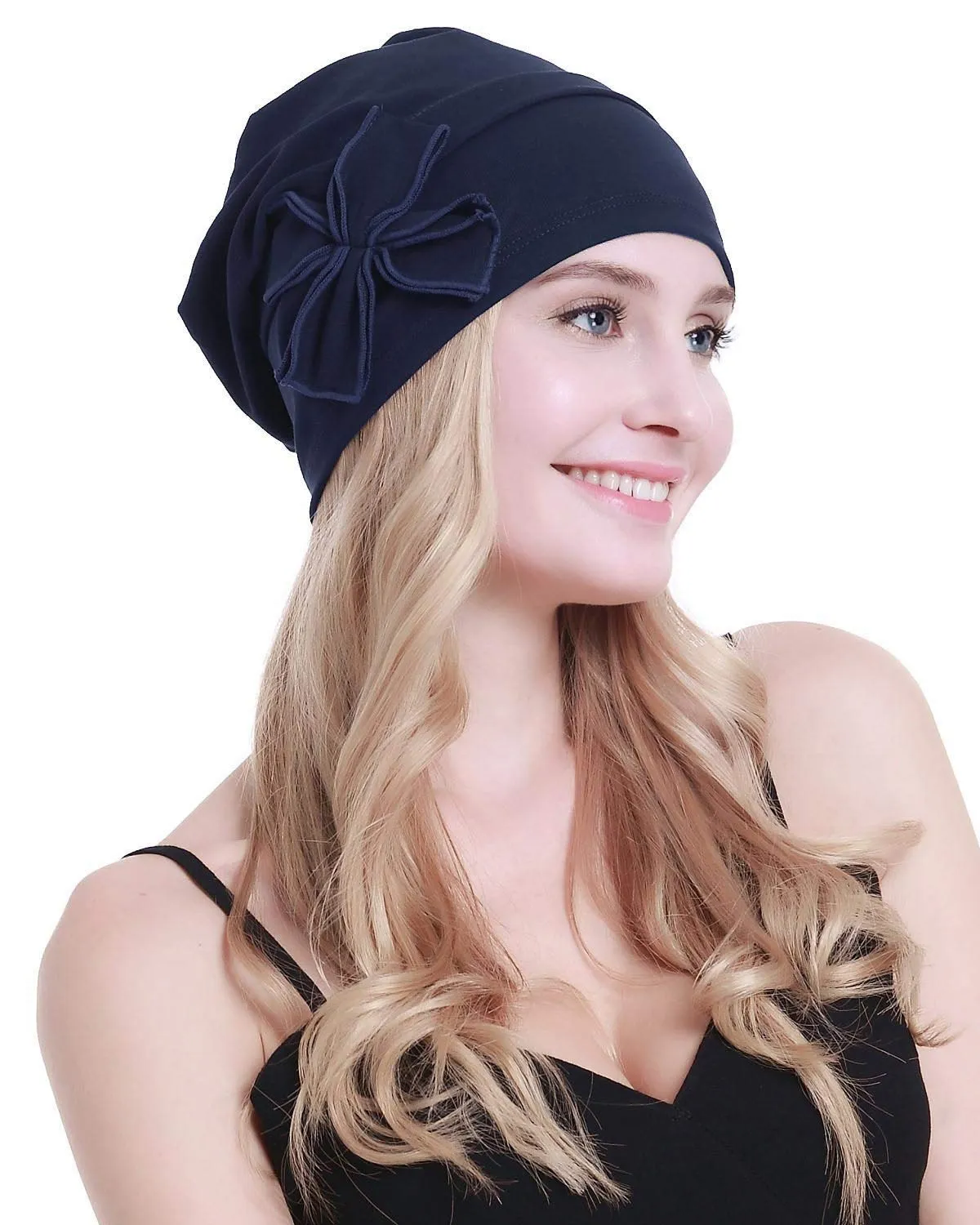 Osvyo Berretto a turbante in cotone per donne, Taglia unica - immagine 5
