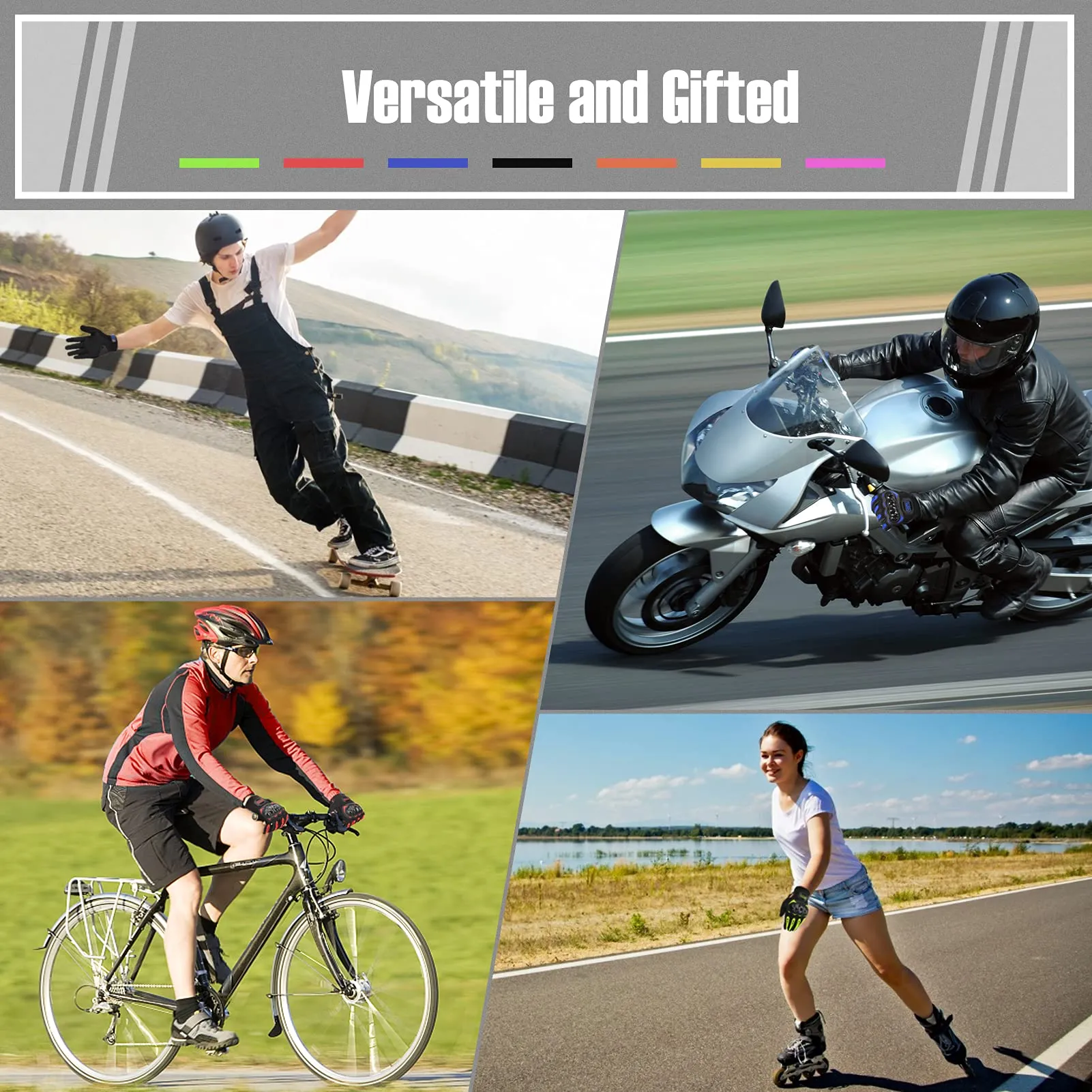 COFIT Guanti da Moto Touchscreen Verde XL - immagine 6