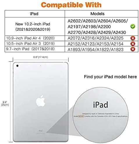 MoKo Cover for iPad 9th/8th/7th Gen 10.2" (2021/2020/2019), Space Gray - immagine 2