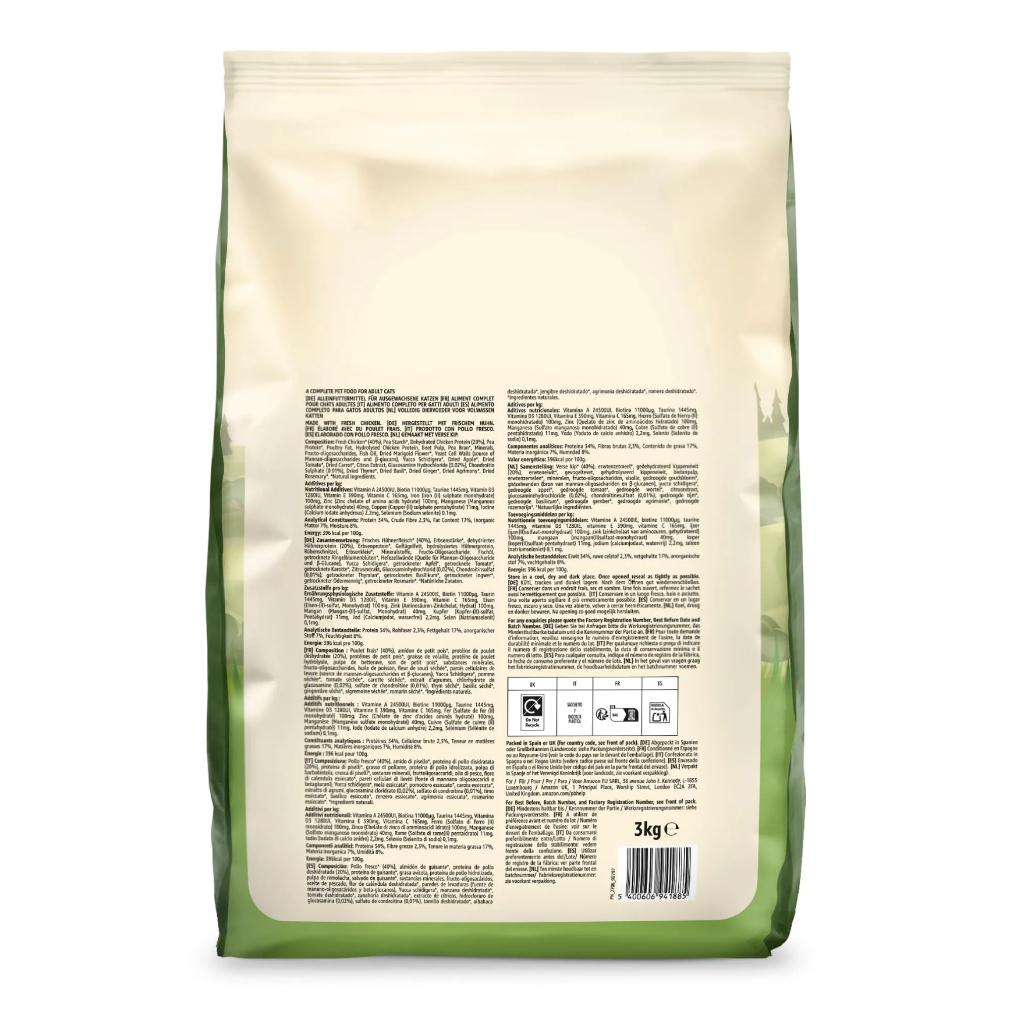 by Amazon Grainfree Recipe Dry Cat Food for Adult Cats with Fresh Chicken - 3kg - immagine 8