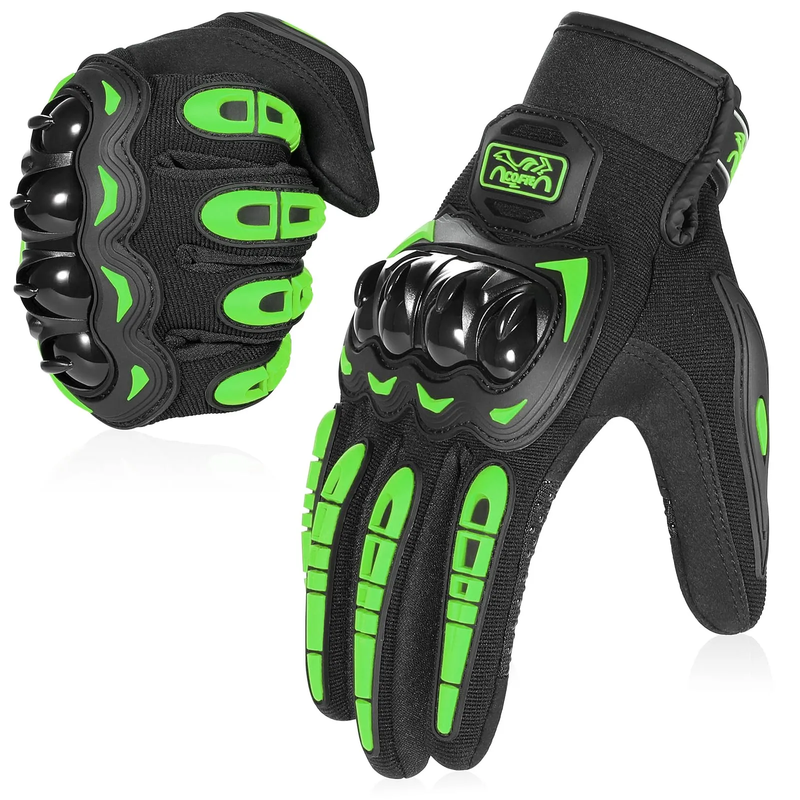 COFIT Guanti da Moto Touchscreen Verde M - immagine 1