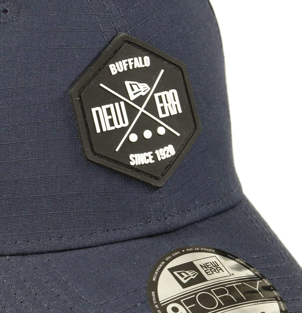 New Era 9forty Adjustable Cap Rubber Hex Patch Navy - immagine 3