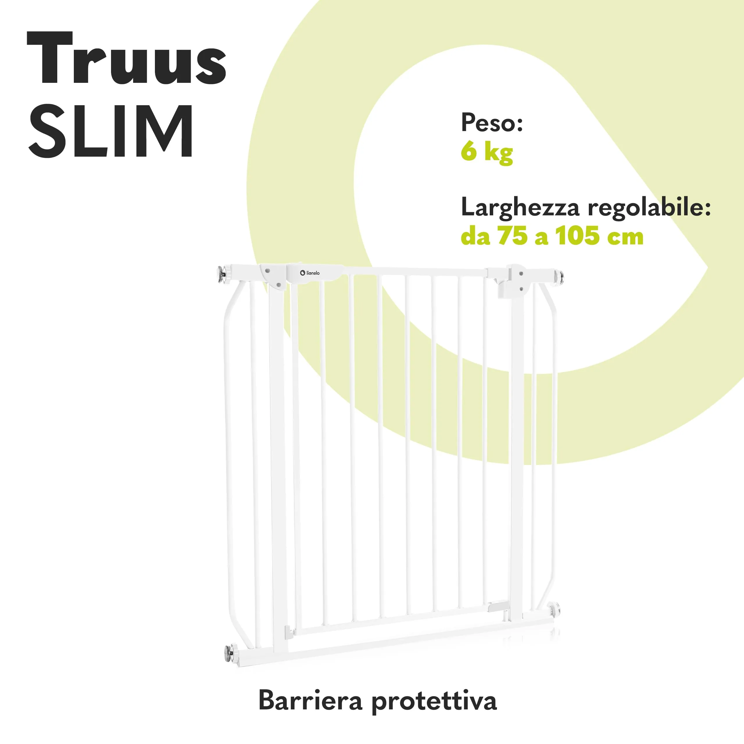 Lionelo Truus Slim Cancelletto di Sicurezza Larghezza Regolabile 75-105 cm - immagine 2