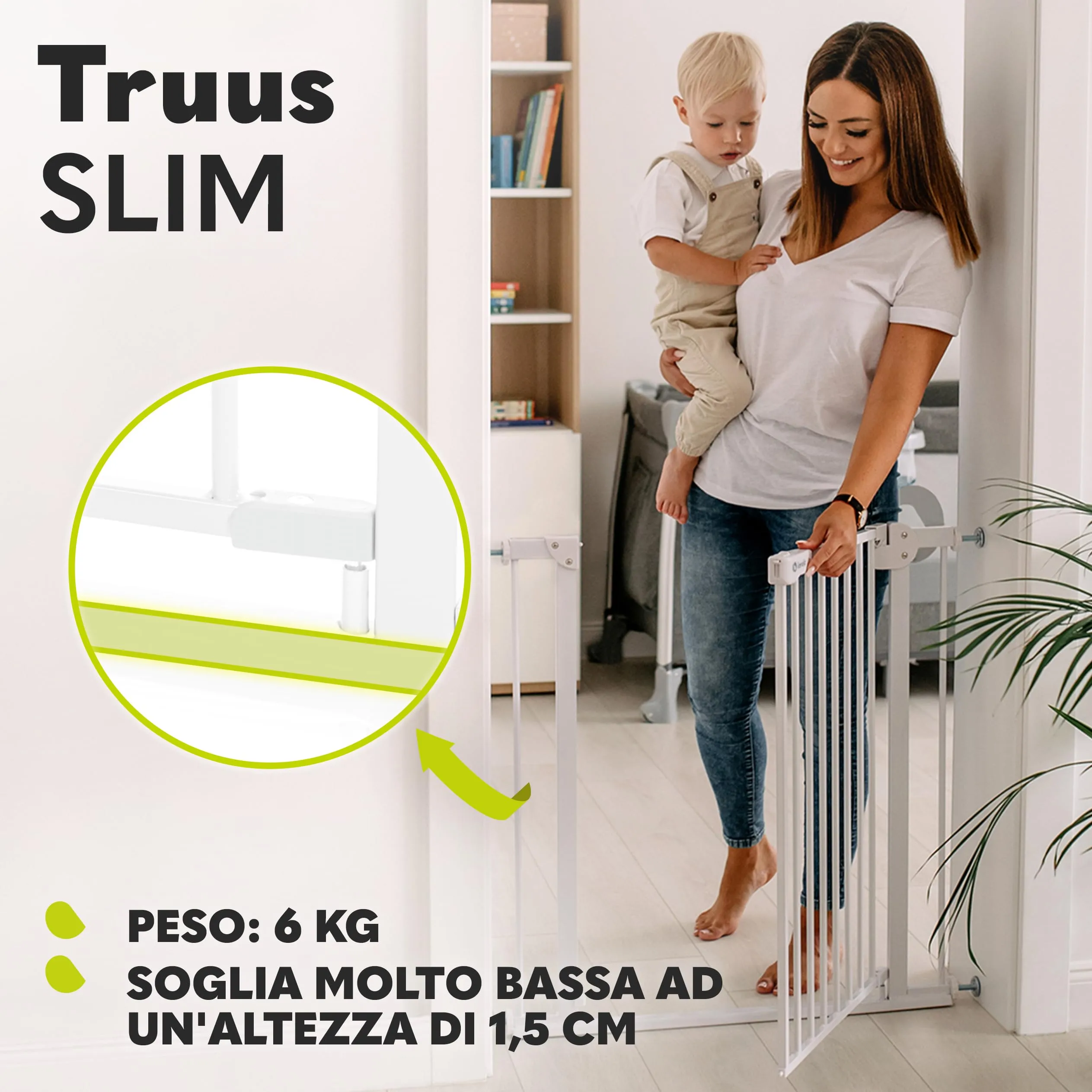 Lionelo Truus Slim Cancelletto di Sicurezza Larghezza Regolabile 75-105 cm - immagine 4