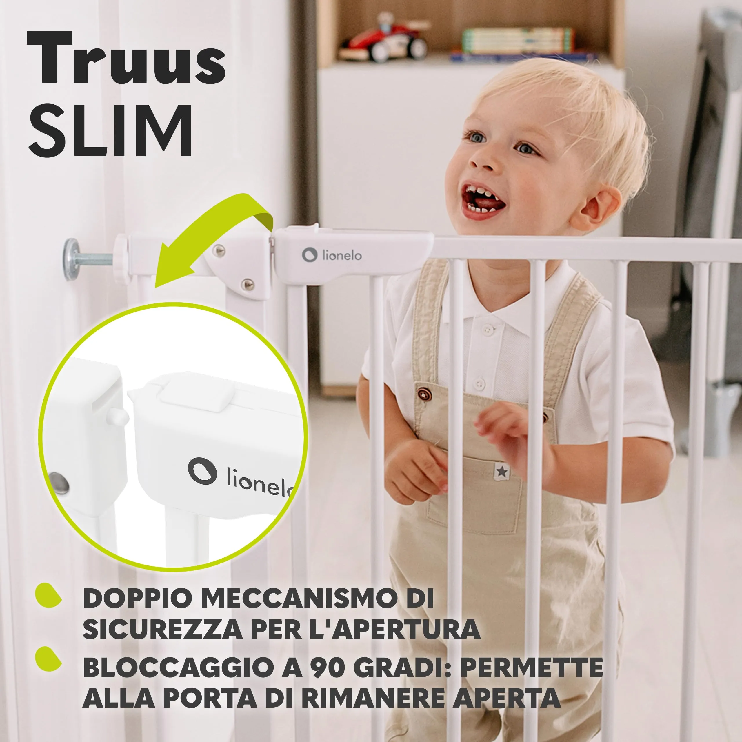 Lionelo Truus Slim Cancelletto di Sicurezza Larghezza Regolabile 75-105 cm - immagine 6