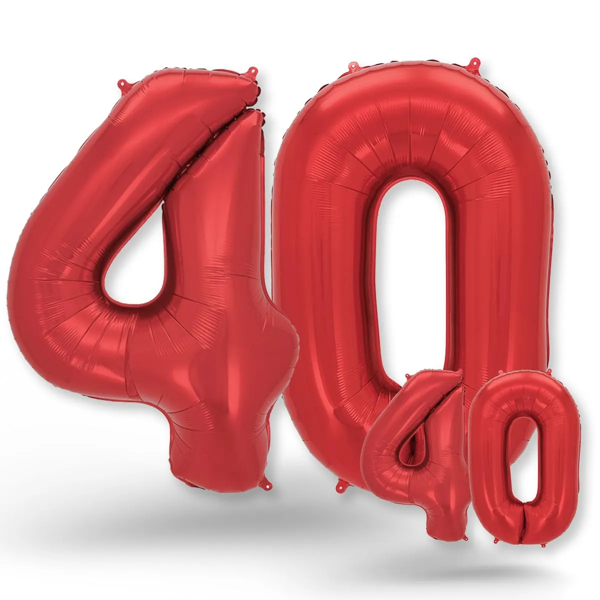 FUNXGO Palloncino Numero 40 Rosso - immagine 1