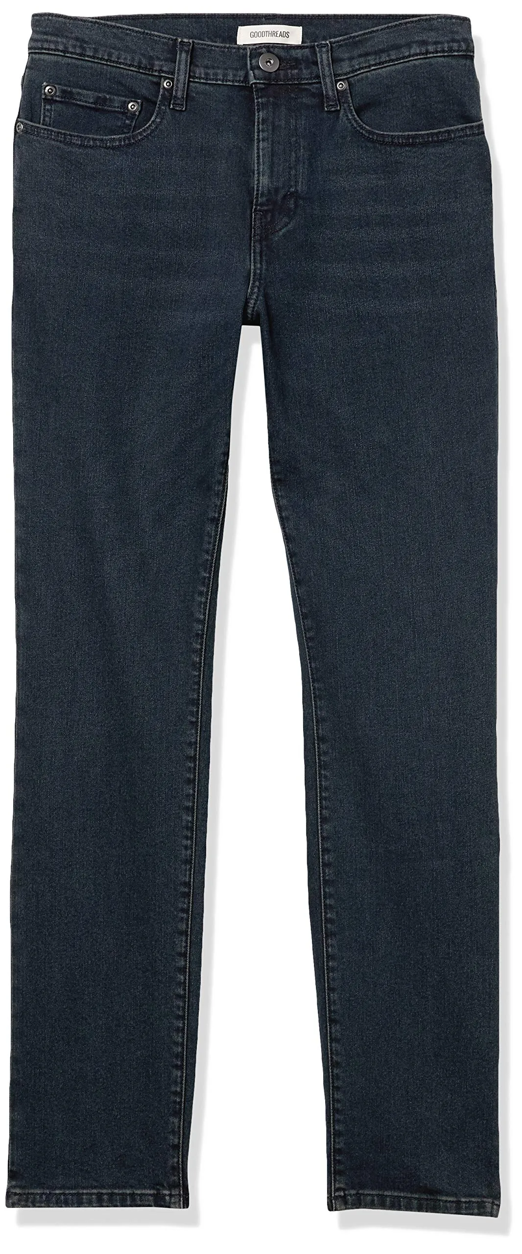 Amazon Essentials Slim Fit Stretch Jeans, Straight Cut, Nero Blu Vintage, 31W / 28L - immagine 4