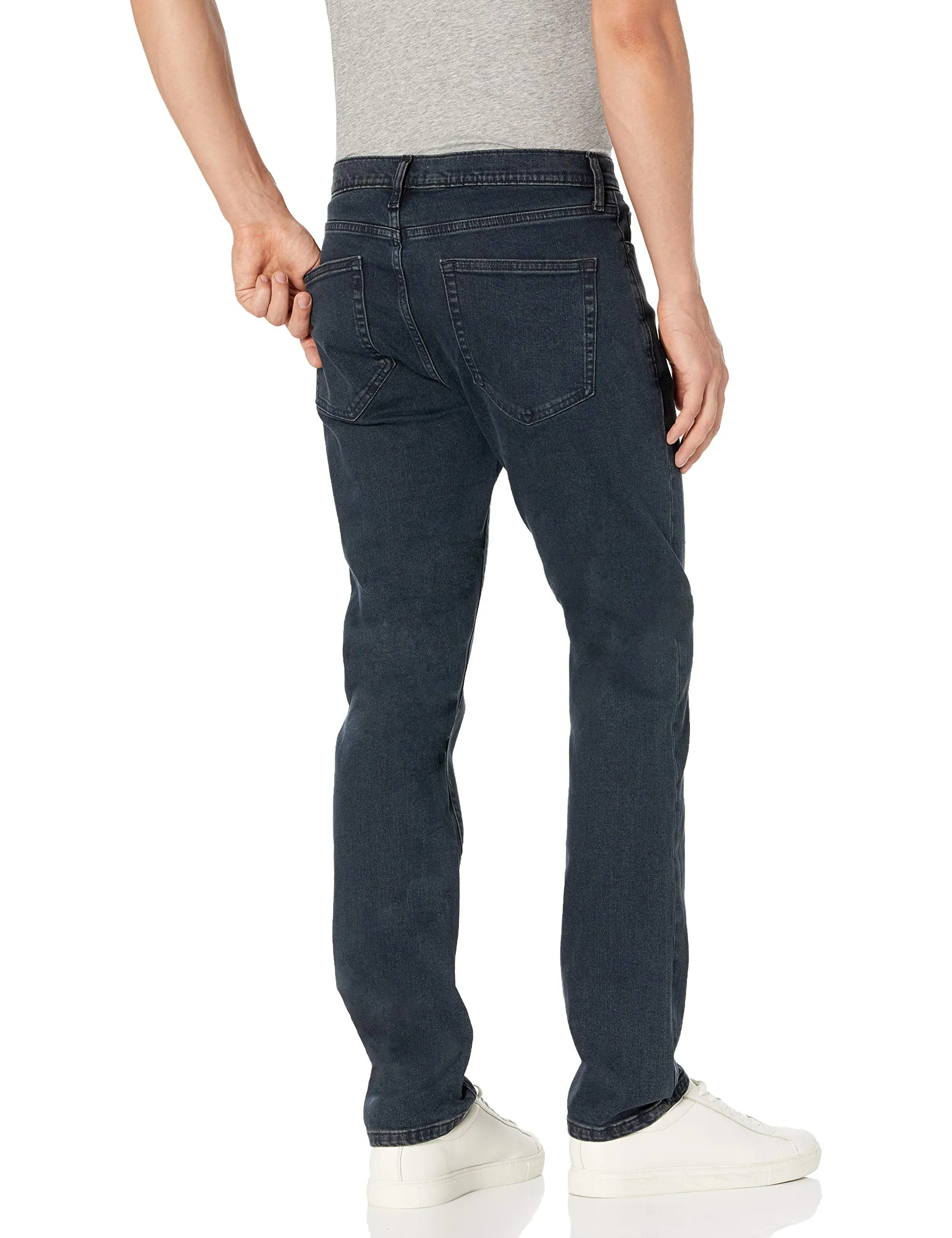 Amazon Essentials Slim Fit Jeans Uomo, Nero Blu Vintage, 38W / 32L - immagine 2