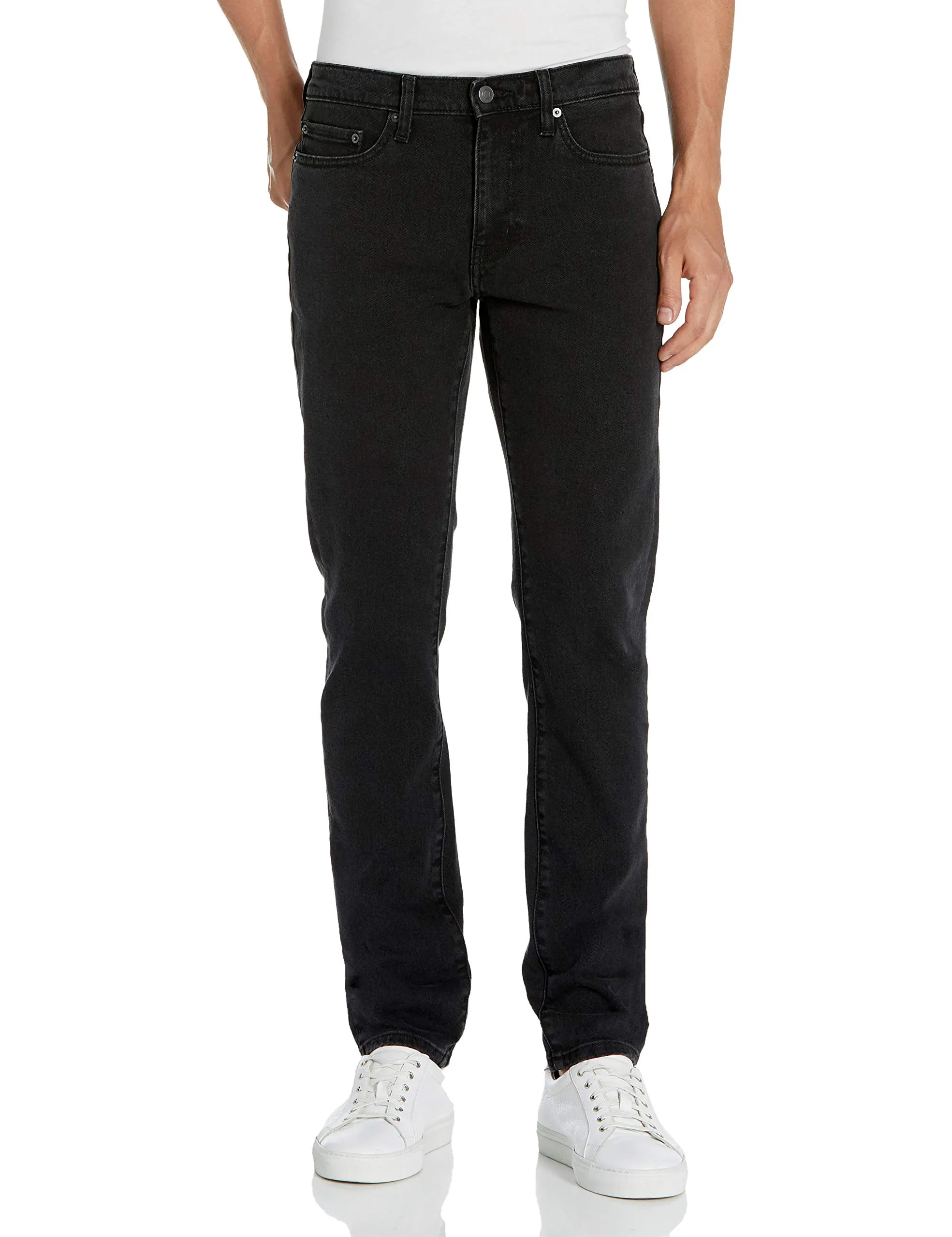 Amazon Essentials Slim Fit Jeans, Nero Slavato, 34W / 28L - immagine 1