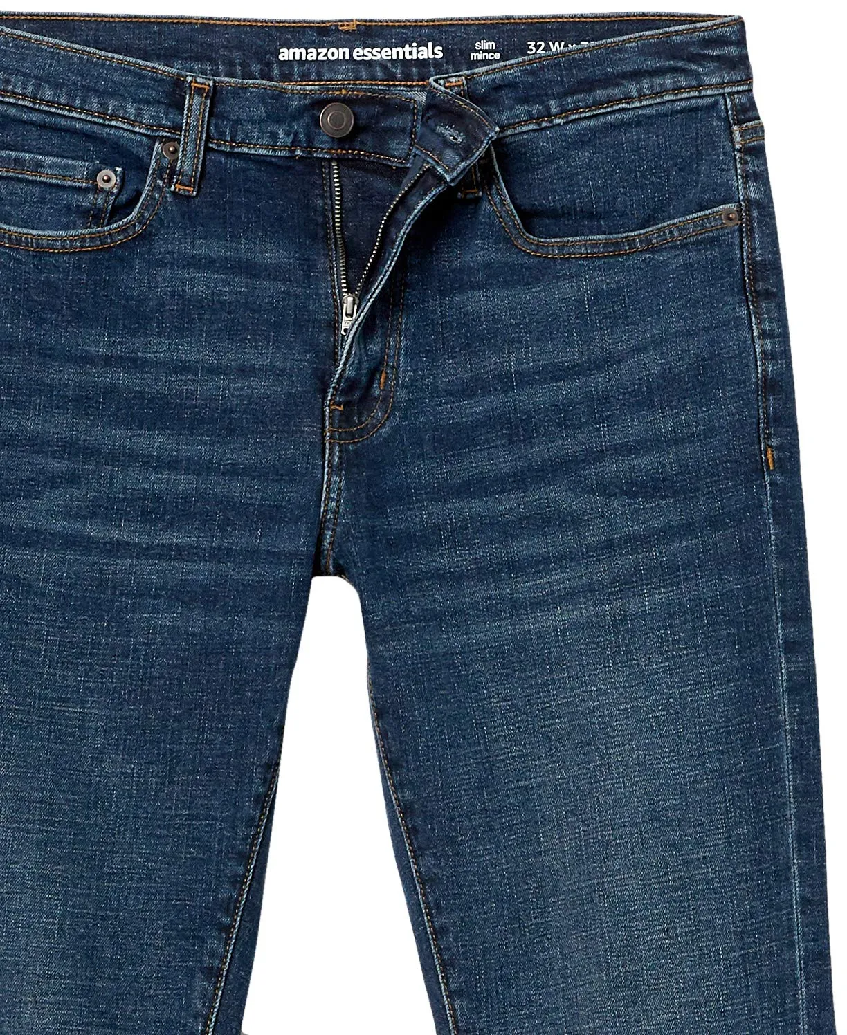 Amazon Essentials Jeans Slim Fit Elasticizzati Uomo, Blu Scuro Vintage, 31W / 34L - immagine 9