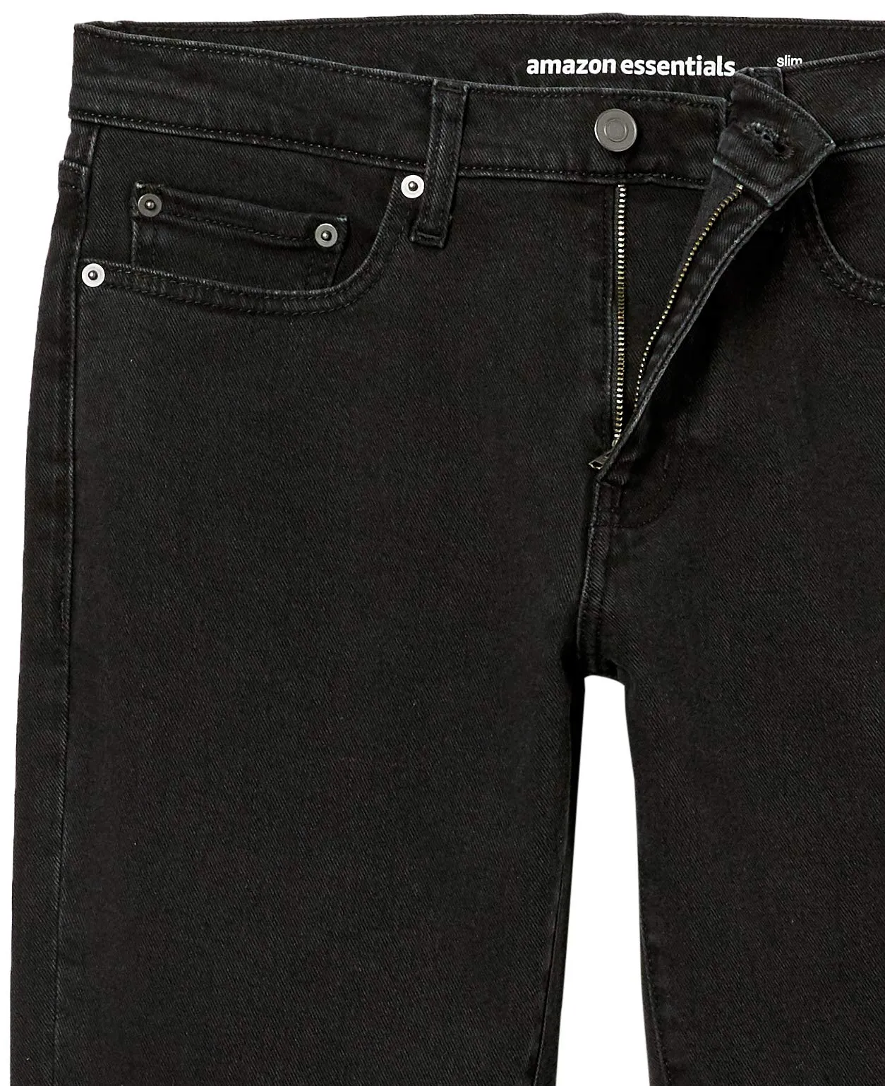Amazon Essentials Slim Fit Jeans, Nero Slavato, 31W / 29L - immagine 6