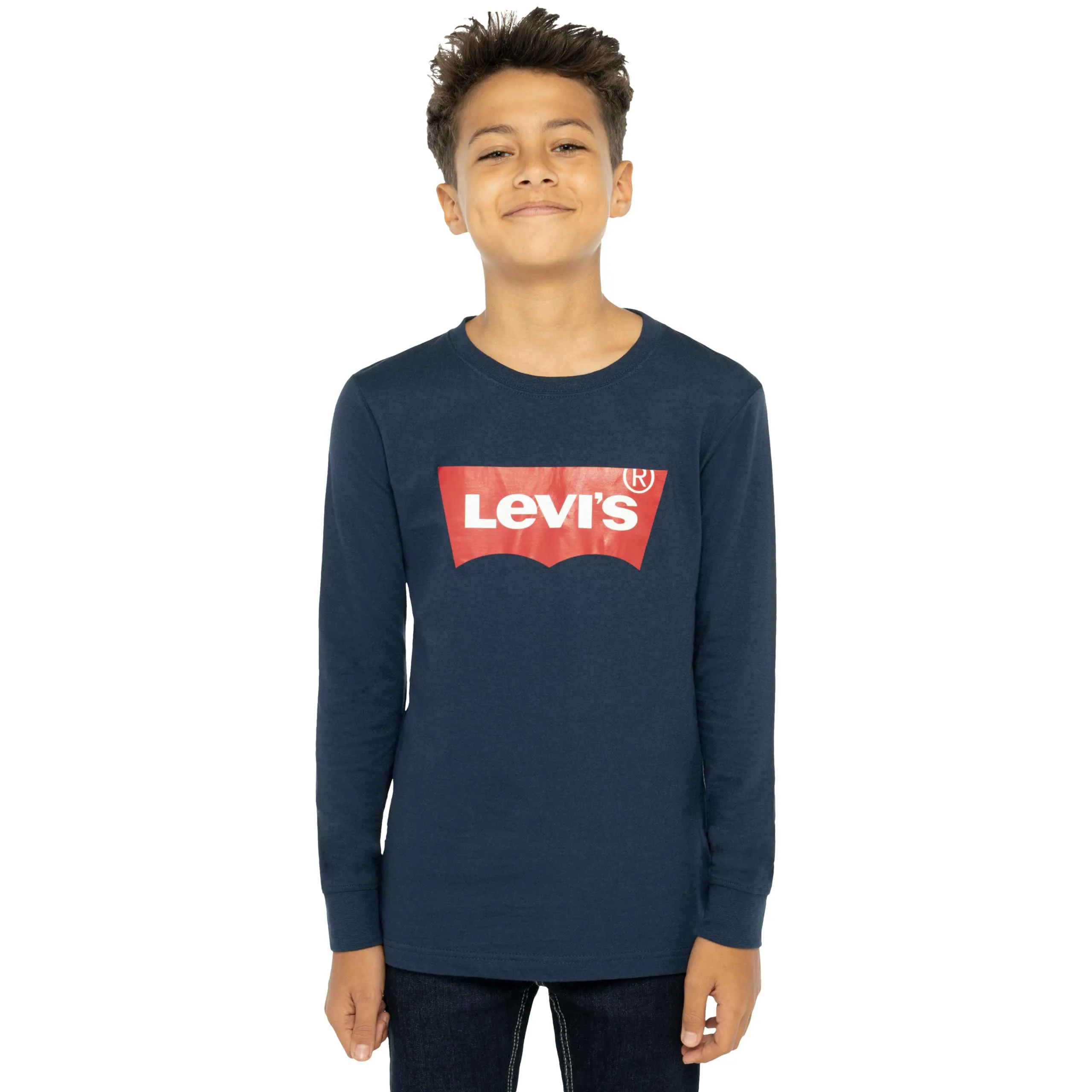 Levi's Kids Boys Batwing Long Sleeve T-shirt - Dress Blues - 4 Anni - immagine 1