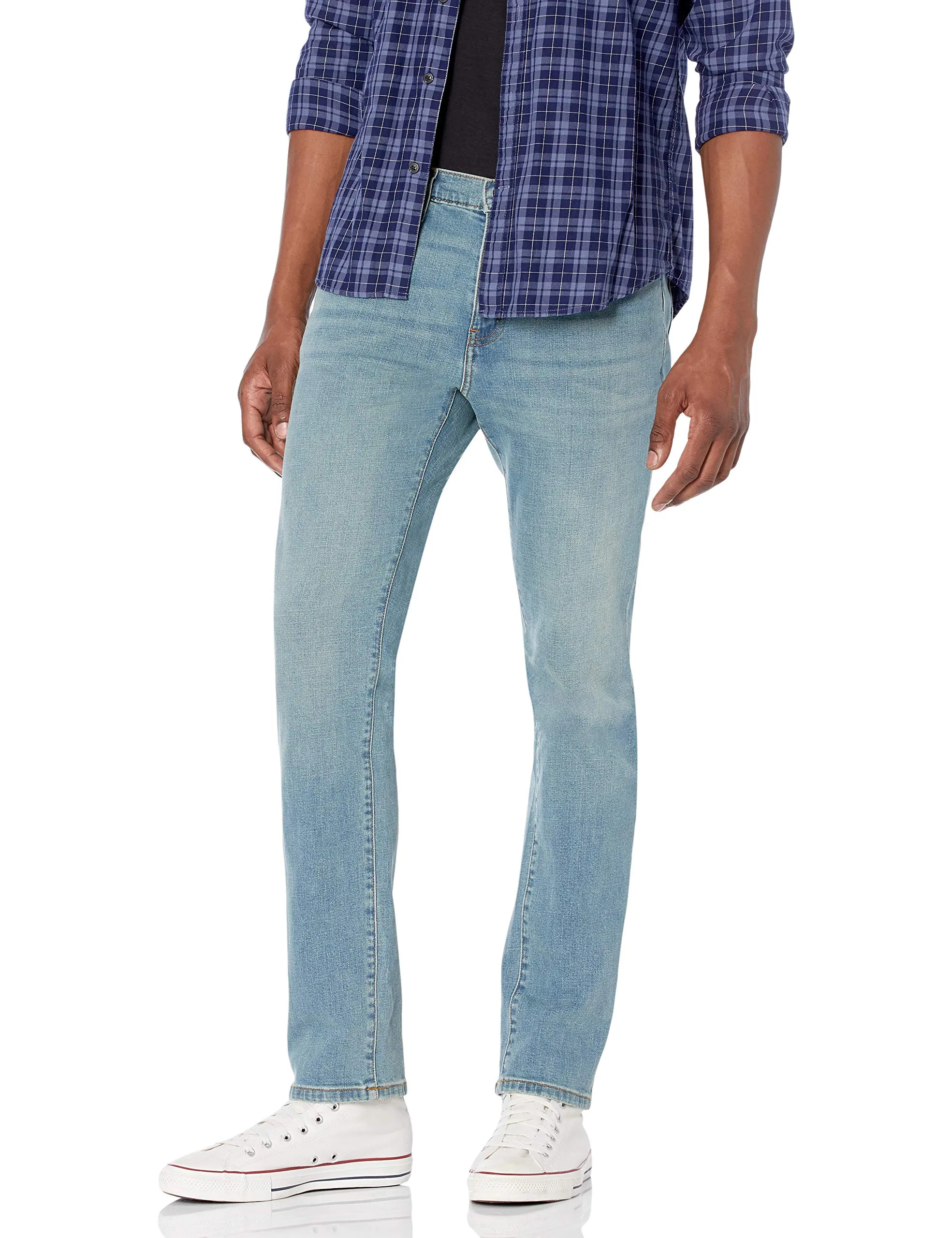 Amazon Essentials Slim Fit Jeans, Blu Chiaro Vintage, 28W / 30L - immagine 1